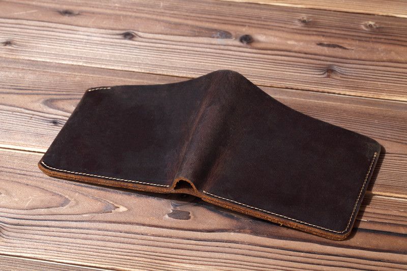Japanese Brand × Leather × Vintage Men Leather Wallet with Zipper Coin Size ONE SIZE - 3 Thumbnail