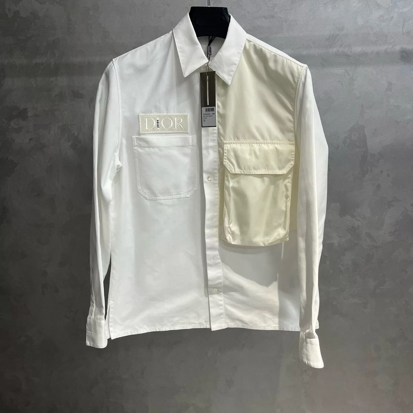 Dior dior cream white logo long sleeve shirt Size US M / EU 48-50 / 2 - 1 Thumbnail