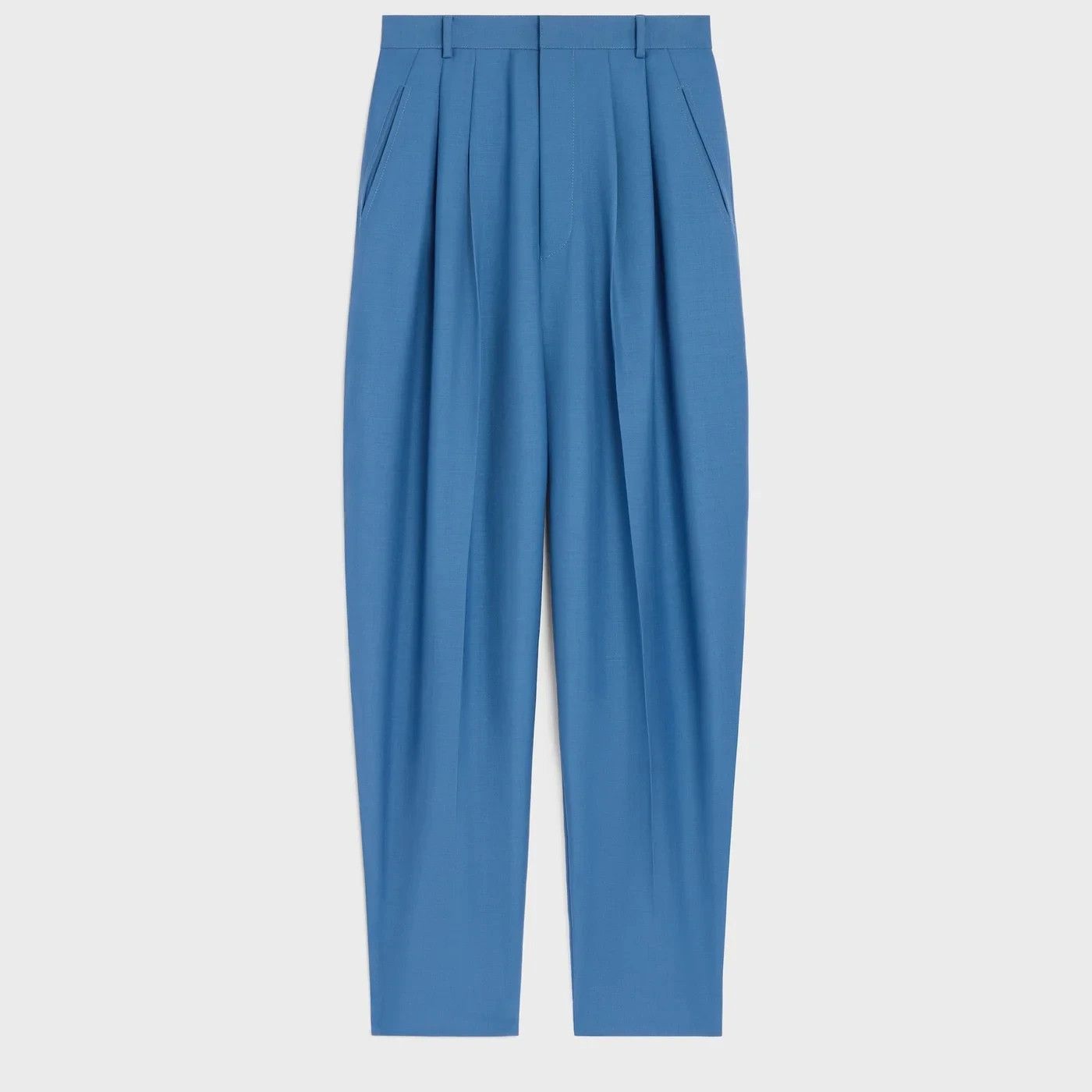 Celine Light Blue Montauk Wool Blend Trousers New & Authenti, Women's (Size 32)