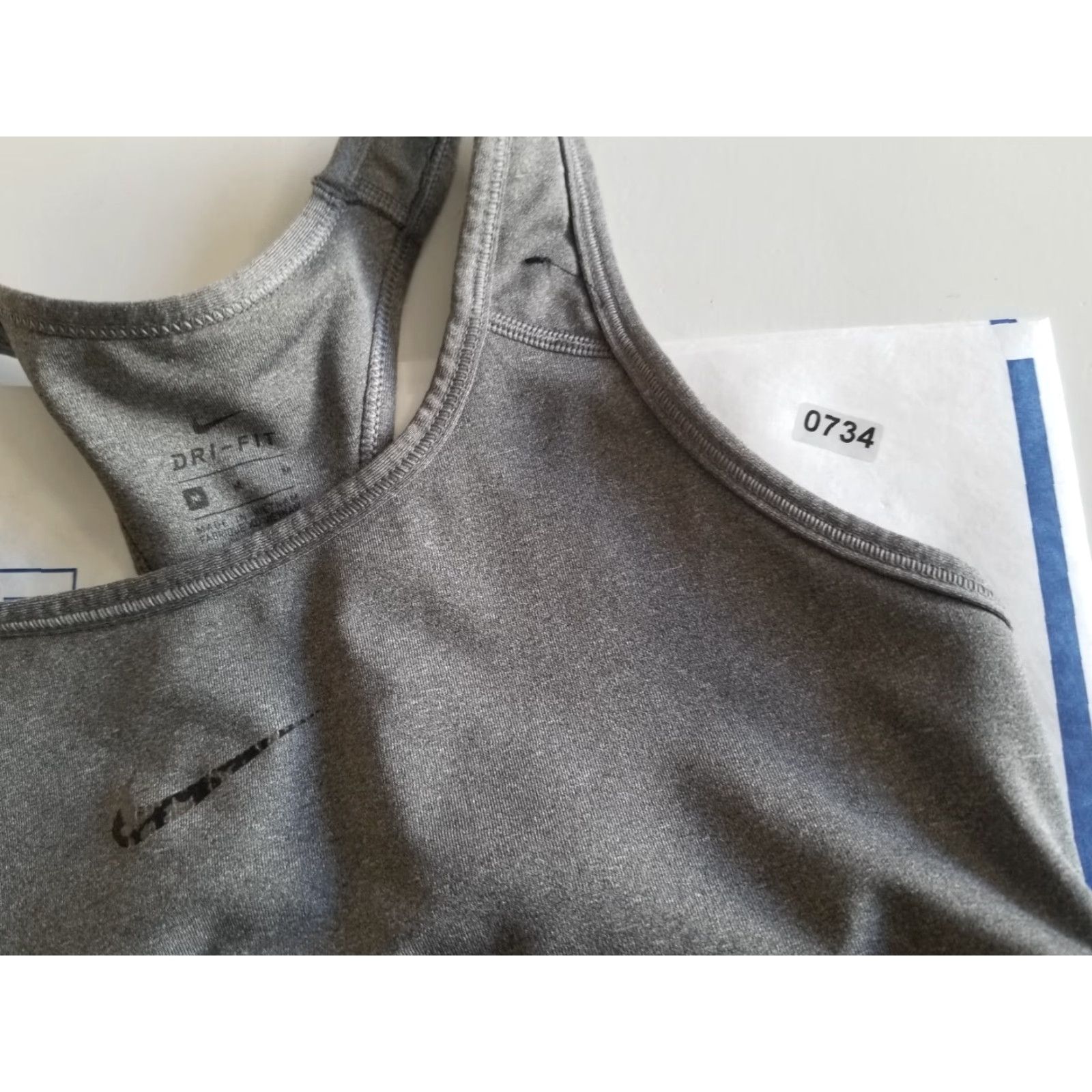 Nike Nike Pro Sports Bra Womens M Gray Wireless Medium Support Yoga Athletic Size ONE SIZE - 8 Thumbnail