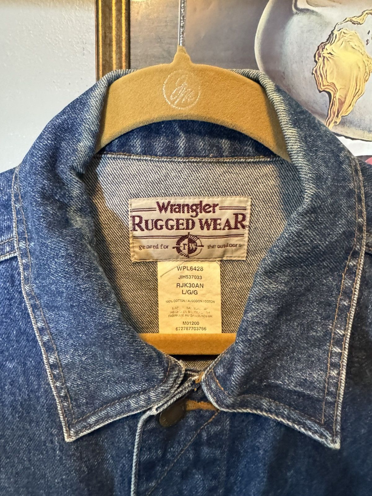 Wrangler Vintage Wrangler Rugged Denim Jacket Size US L / EU 52-54 / 3 - 3 Thumbnail