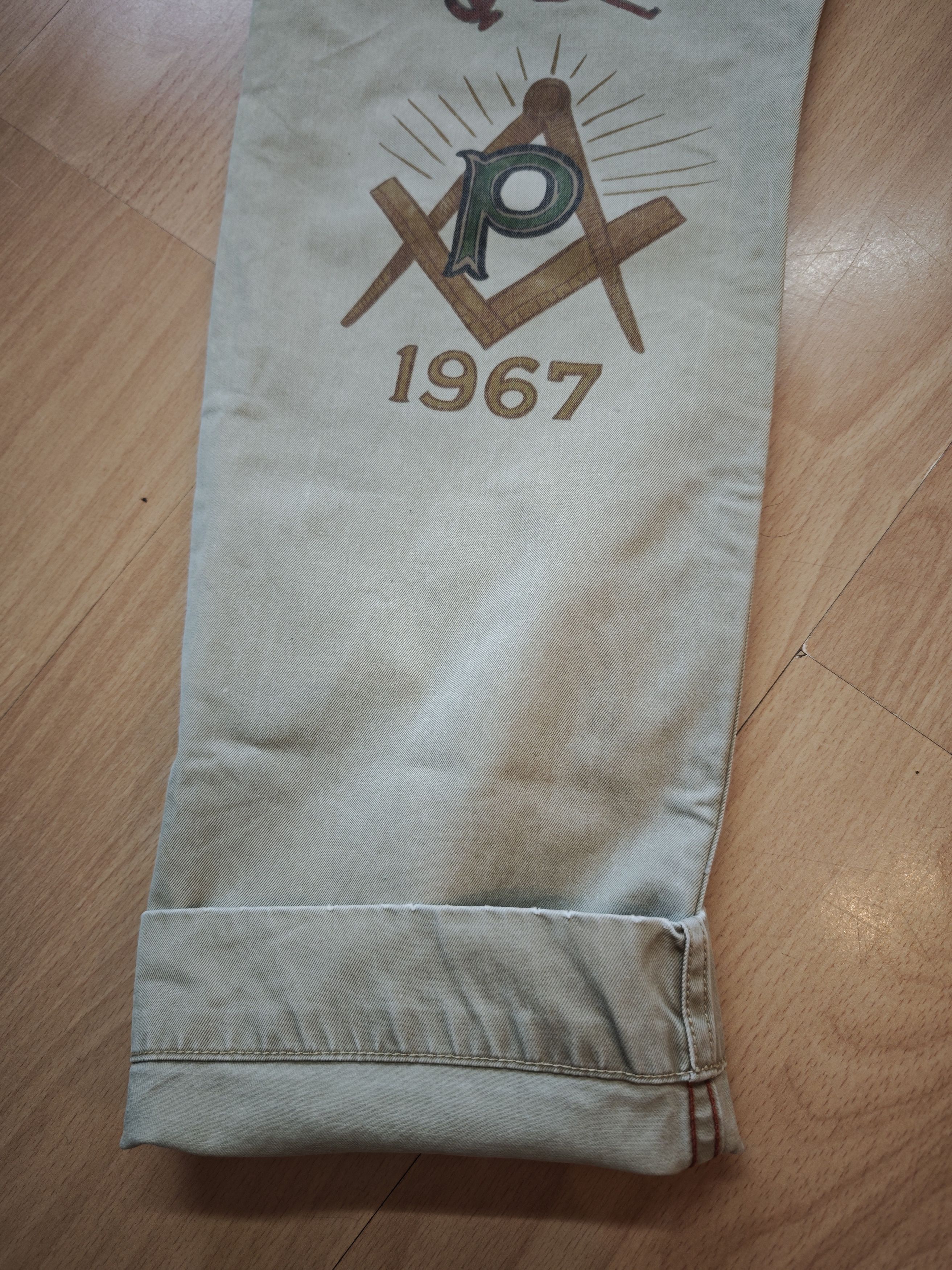 Polo Ralph Lauren BANNED PRL Chino Graphique Droit - RARE Phi Beta Sigma Edit. Size US 32 / EU 48 - 7 Thumbnail