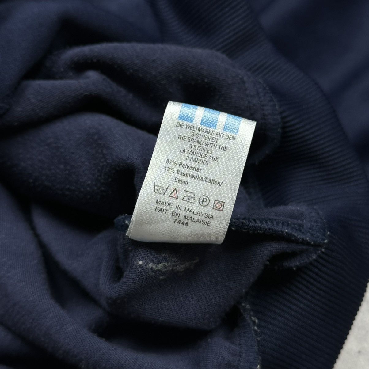 Adidas × Vintage Vintage 80s Adidas France Track Jacket Navy Blue Size US L / EU 52-54 / 3 - 8 Thumbnail