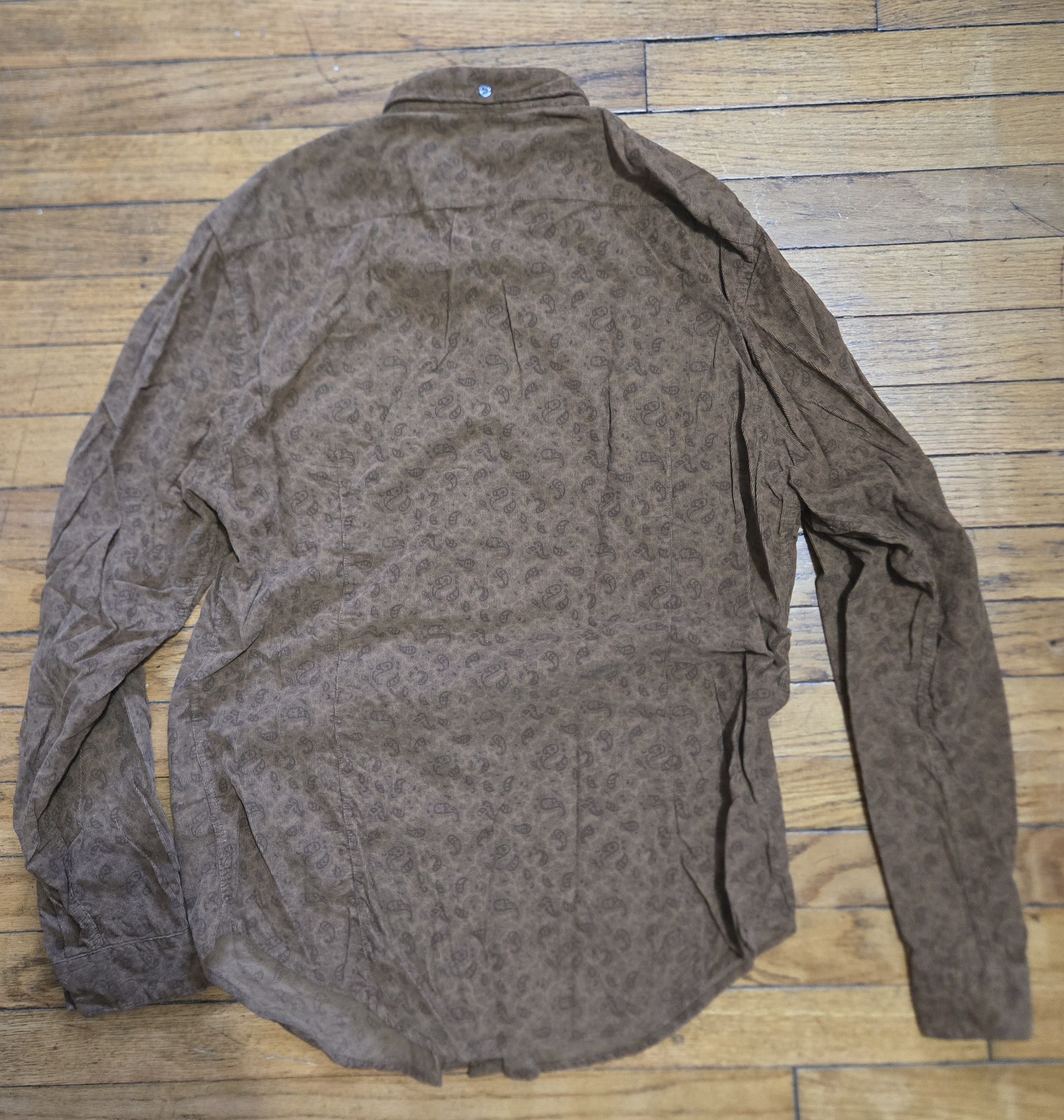C.P. Company CP Company L/XL Paisley Corduroy Dress Brown Button Up Shirt Size US L / EU 52-54 / 3 - 9 Thumbnail