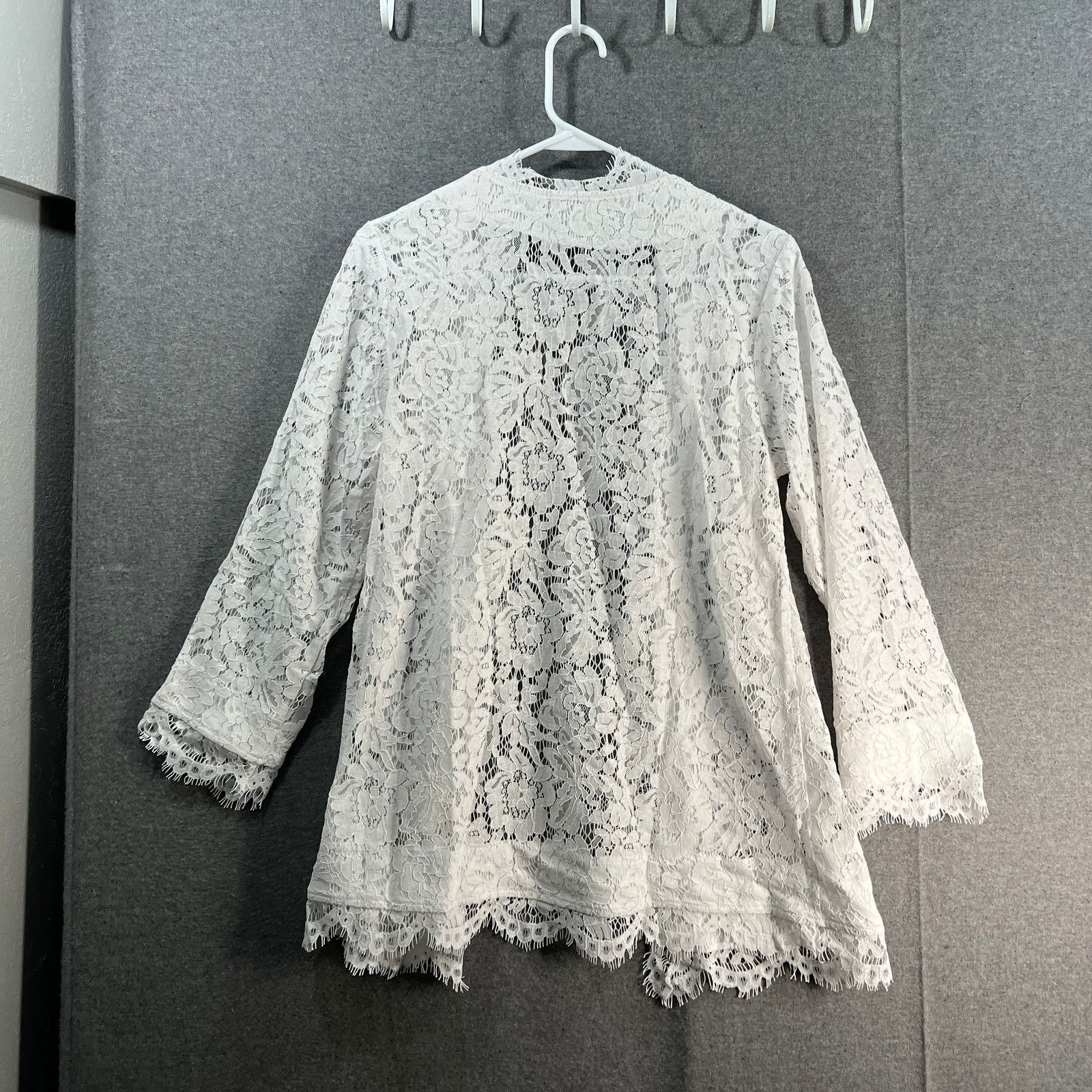 Isaac Mizrahi Isaac Mizrahi Live! Lace Open Front Cardigan Bright Size XS / US 0-2 / IT 36-38 - 2 Thumbnail