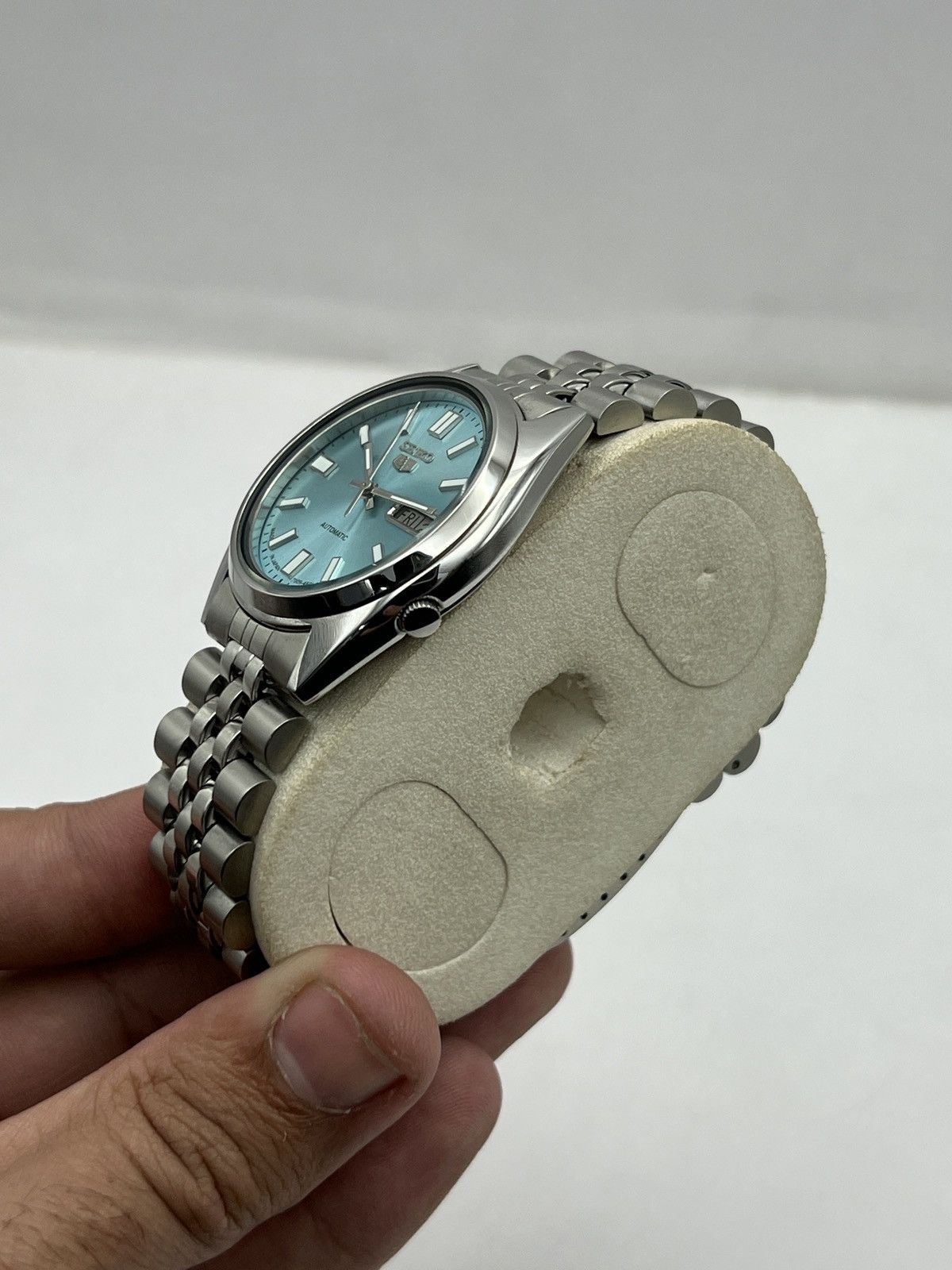 Seiko SEIKO 5 SNX447 ICE-BLUE SUNBRUST DIAL AUTOMATIC 17 JEWELS Size 36 - 12 Thumbnail