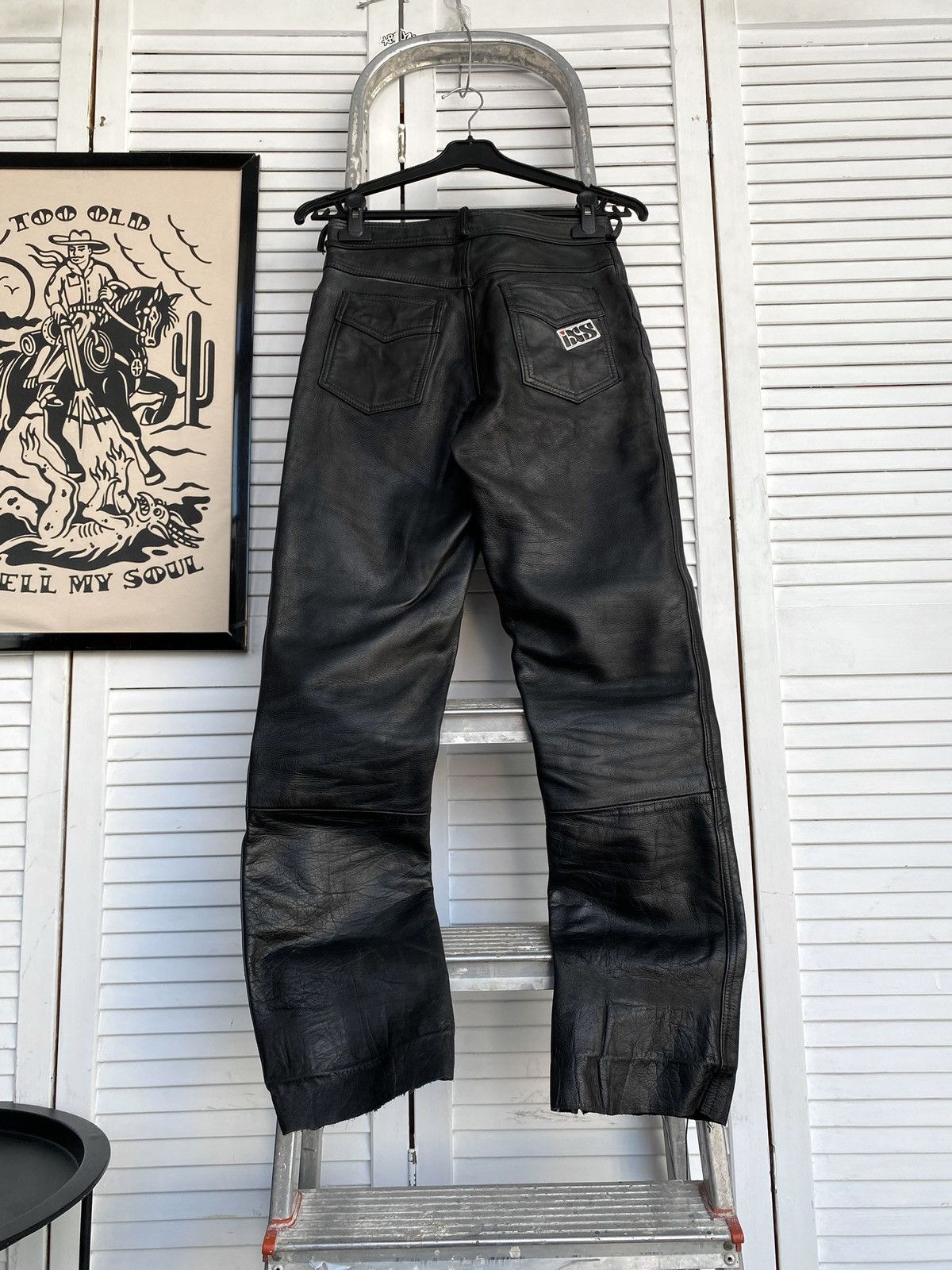 Leather × Vintage Vintage IXS Leather Pants Black Riding Y2K Archival Size US 27 - 10 Thumbnail