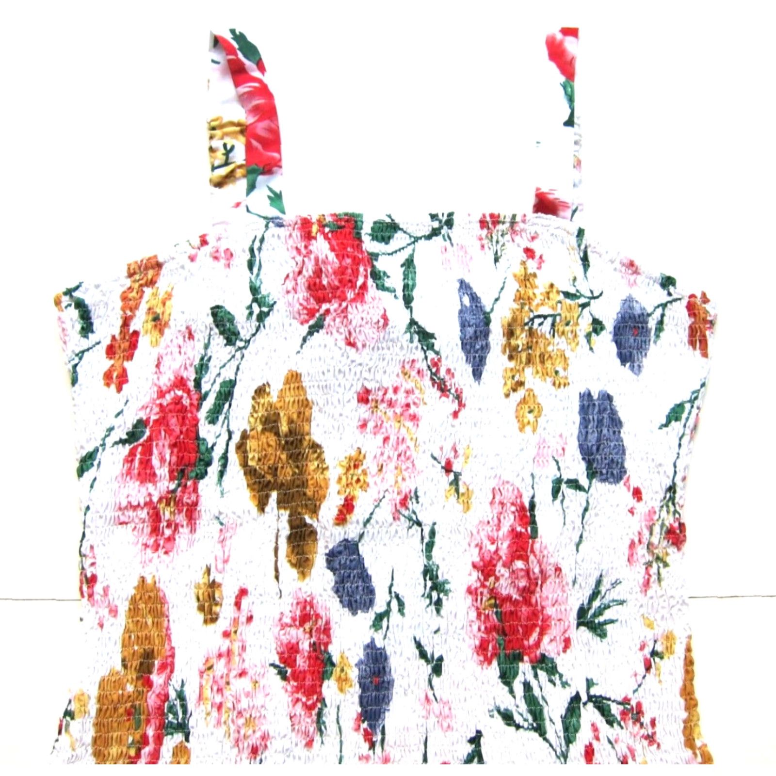 Vintage VINTAGE NWT Pretty Garden Pink Floral Stretch Long Mermaid Tank Dress XL Size XL / US 12-14 / IT 48-50 - 4 Thumbnail