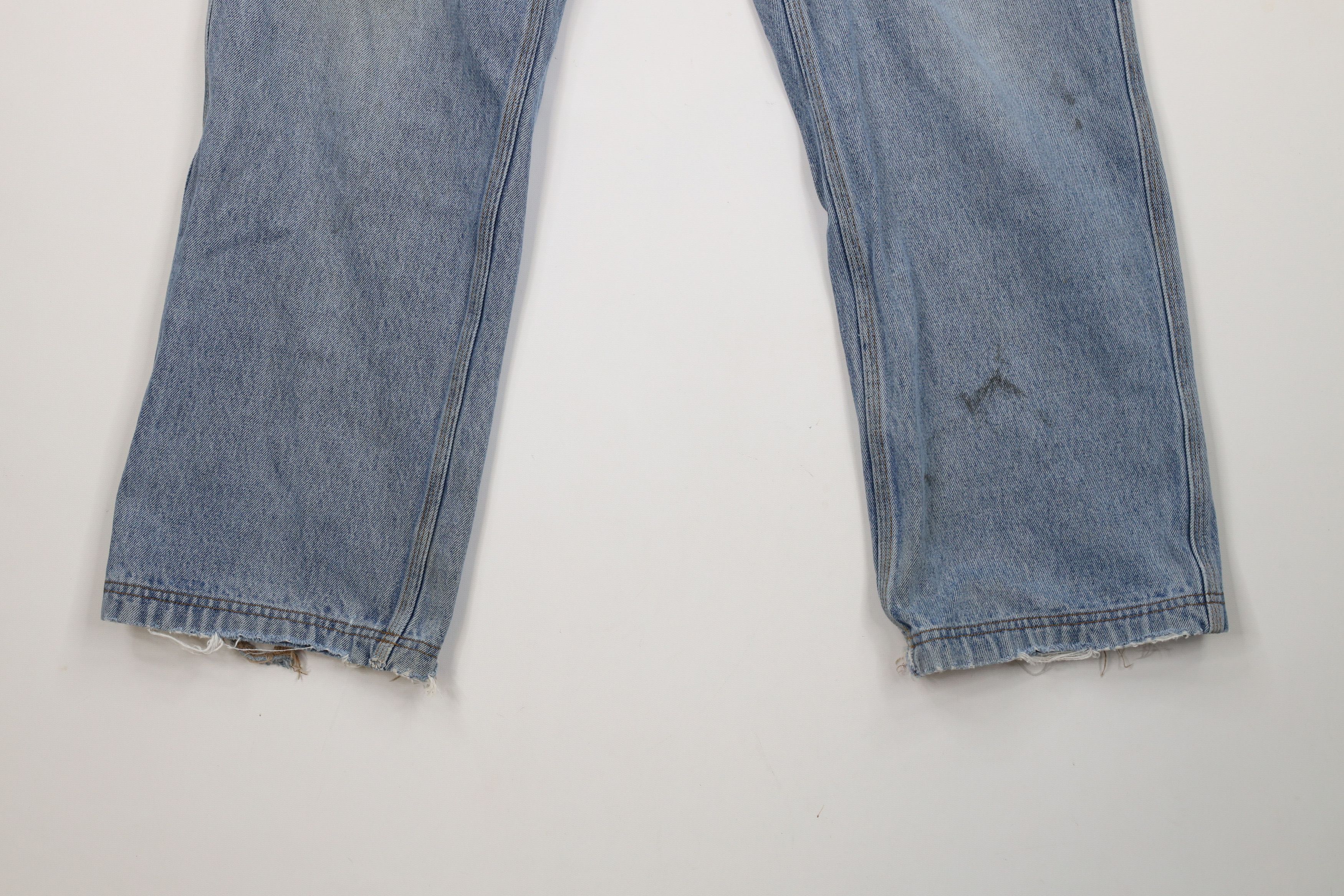Duluth Trading Company × Vintage Duluth Trading Co Fit Thrashed Wide Leg Denim Jeans Blue Size US 35 - 4 Thumbnail