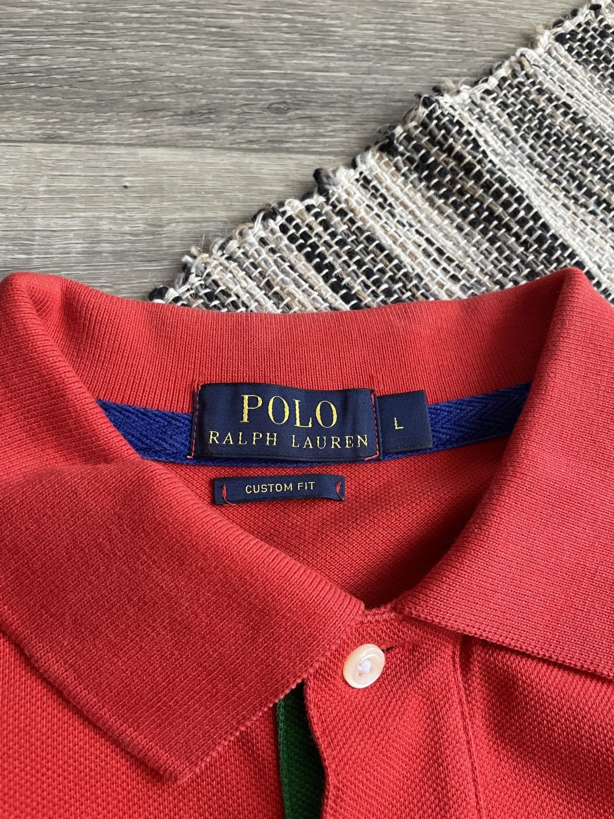 RRL Ralph Lauren 🐎 Polo Ralph Lauren 00s Vintage Collar Neck Polo T-Shirt L Size US L / EU 52-54 / 3 - 6 Thumbnail