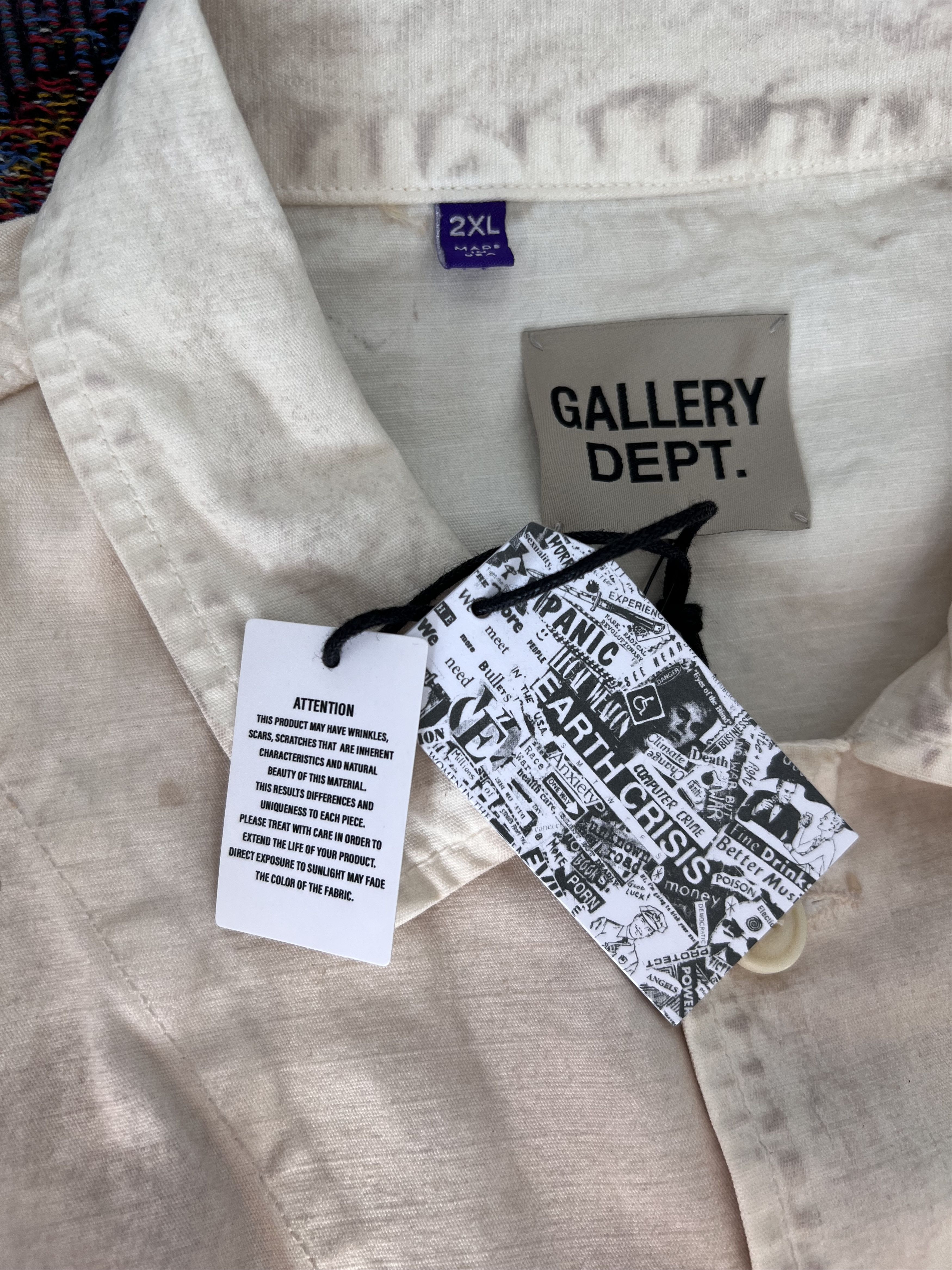 Gallery Dept. Gallery Dept. EP Paint Splatter Jacket in White Size US XXL / EU 58 / 5 - 11 Thumbnail