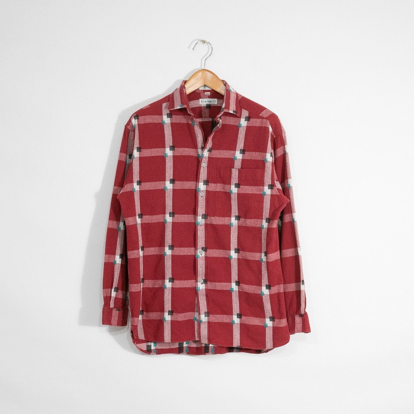 Vintage Vintage Cacharel Plaid Button Up Shirt Mens Medium - Square Size US M / EU 48-50 / 2 - 1 Thumbnail