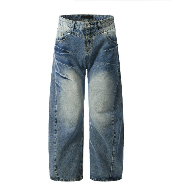 Japanese Brand × Jean American retro lightning pattern washed scimitar jeans y2k Size US 32 / EU 48 - 1 Thumbnail