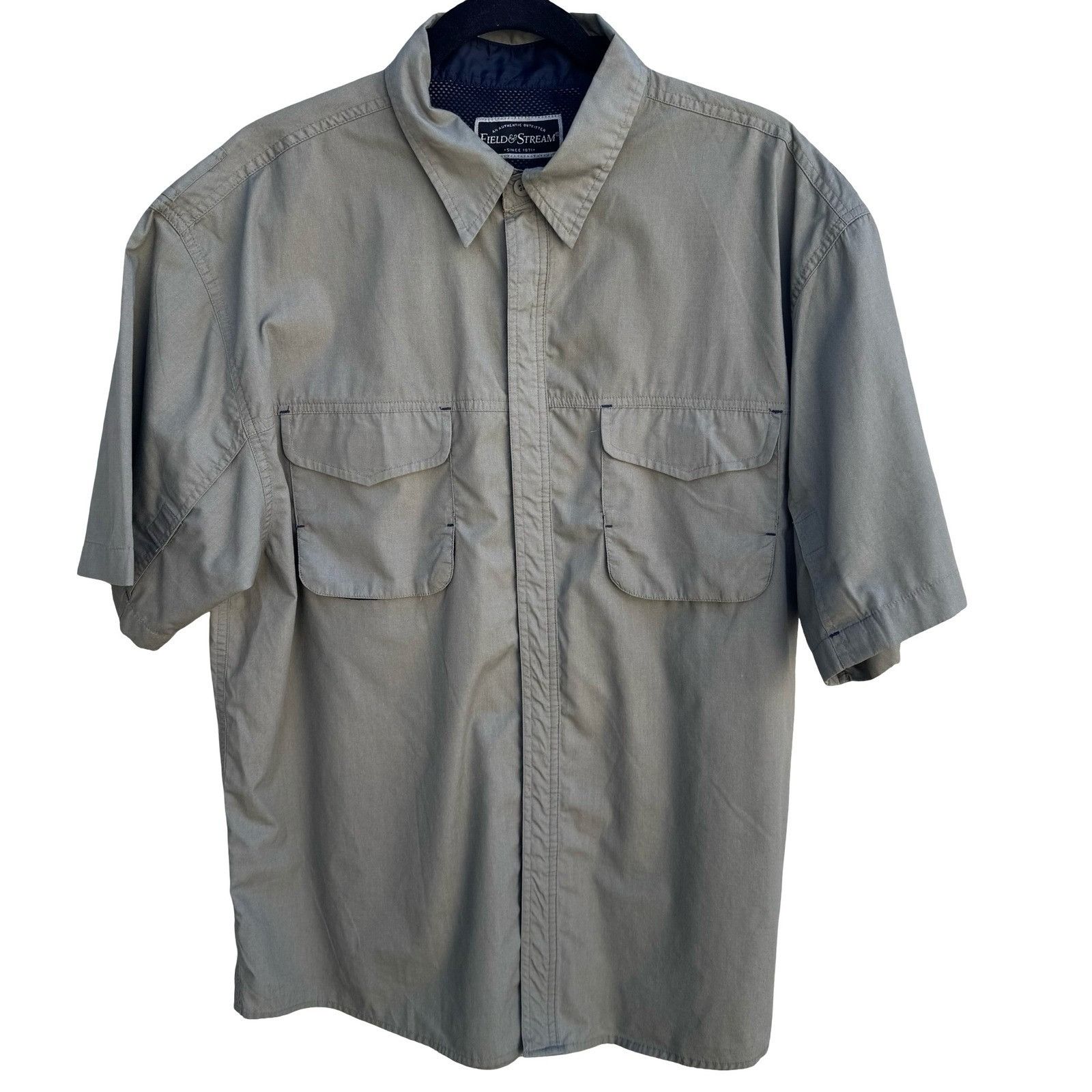 Field & Stream Field & Stream Mens L Short Sleeve Fishing Shirt Khaki Mesh Size US L / EU 52-54 / 3 - 1 Thumbnail