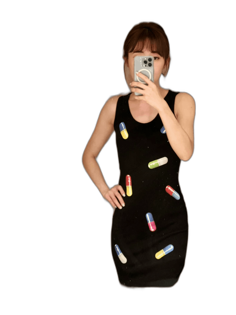 Moschino Moschino Knit Dress with Colorful Capsules Size 22" - 1 Thumbnail