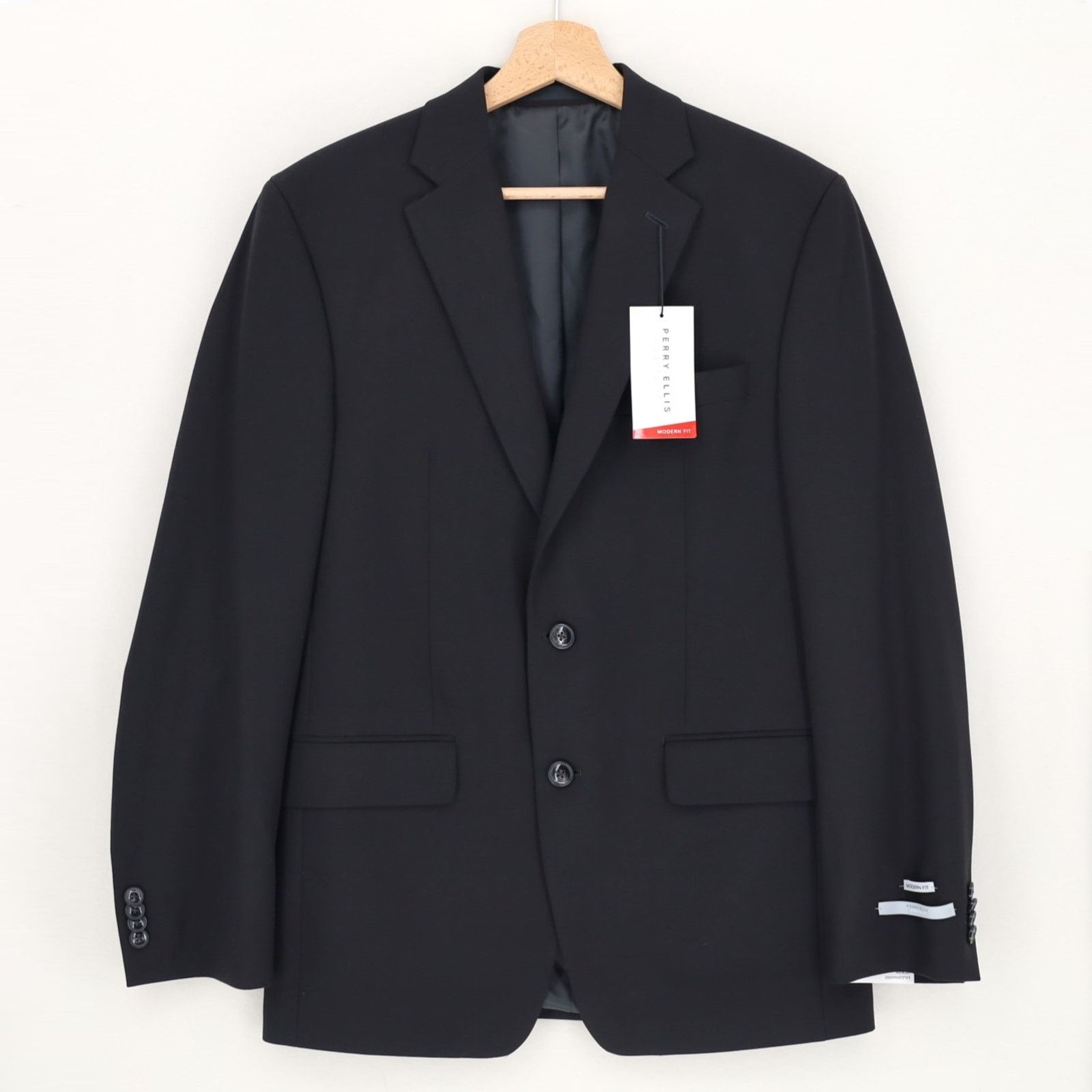 Perry Ellis Perry Ellis Men's Black Modern Classic Suit Blazer Size 36R Size 36R - 3 Thumbnail