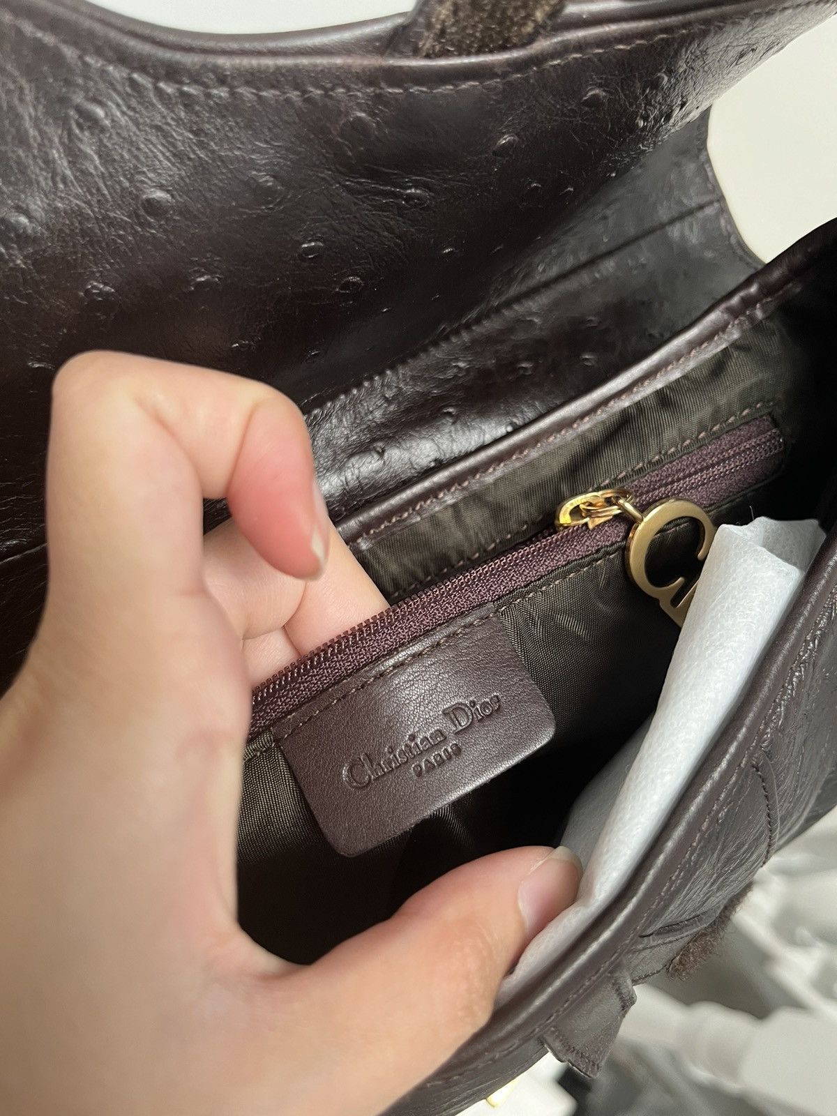 Dior Dior ostrich saddle bag Size ONE SIZE - 8 Thumbnail