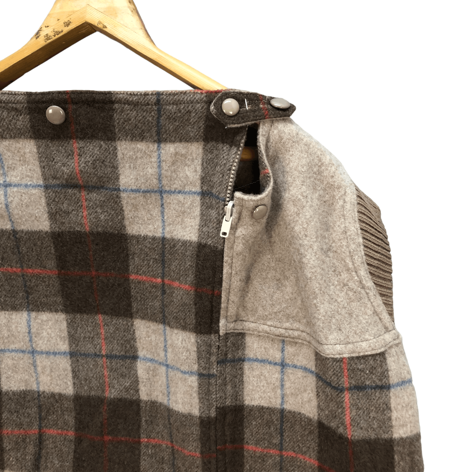 Vintage MARIO LAMB TARTAN REVERSIBLE WOOL SHAWL JACKET #6008-218 Size L / US 10 / IT 46 - 11 Thumbnail