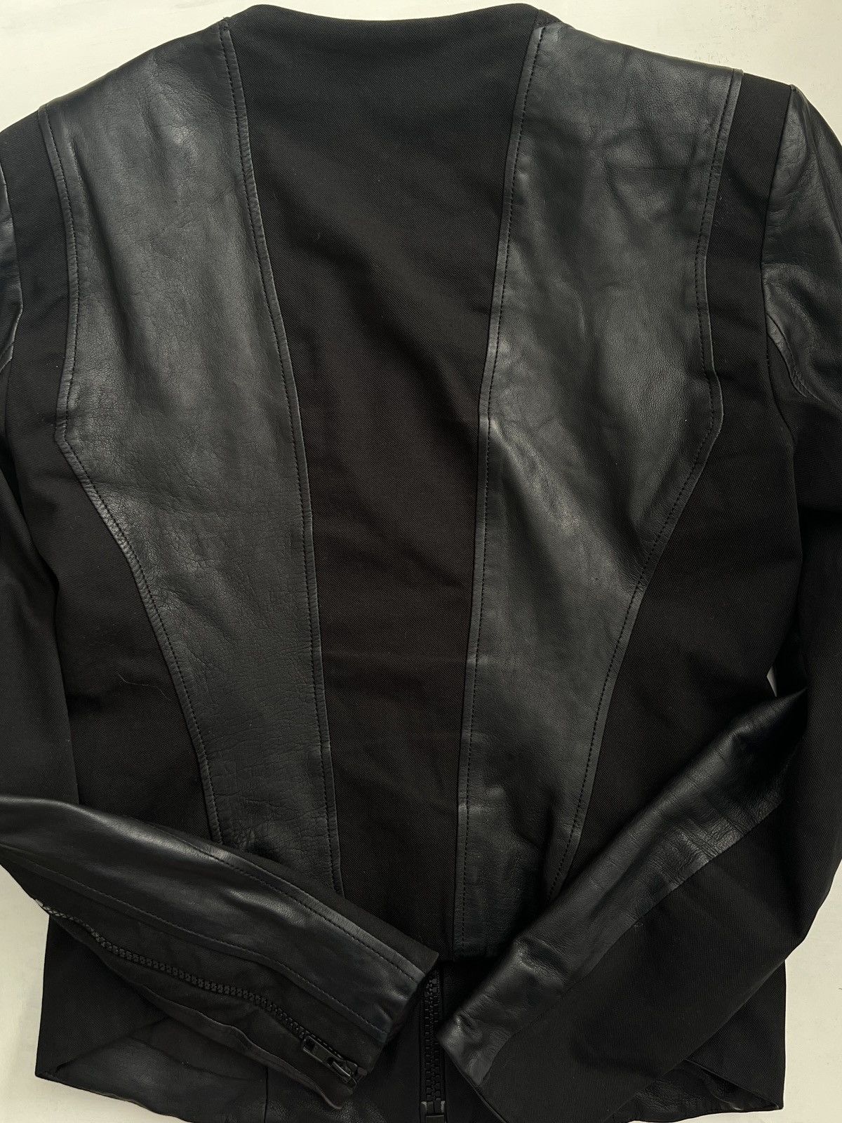 Helmut Lang Helmut Lang 2013 Panelled Lambskin Leather Jacket Size S / US 4 / IT 40 - 5 Thumbnail