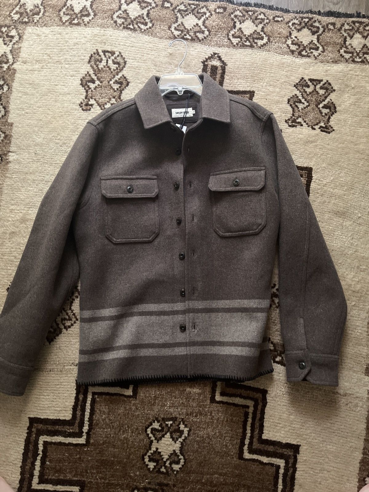 image of Taylor Stitch Wool Ranger Shirt Jacket Sable Heather in Brown, Men's (Size Medium)
