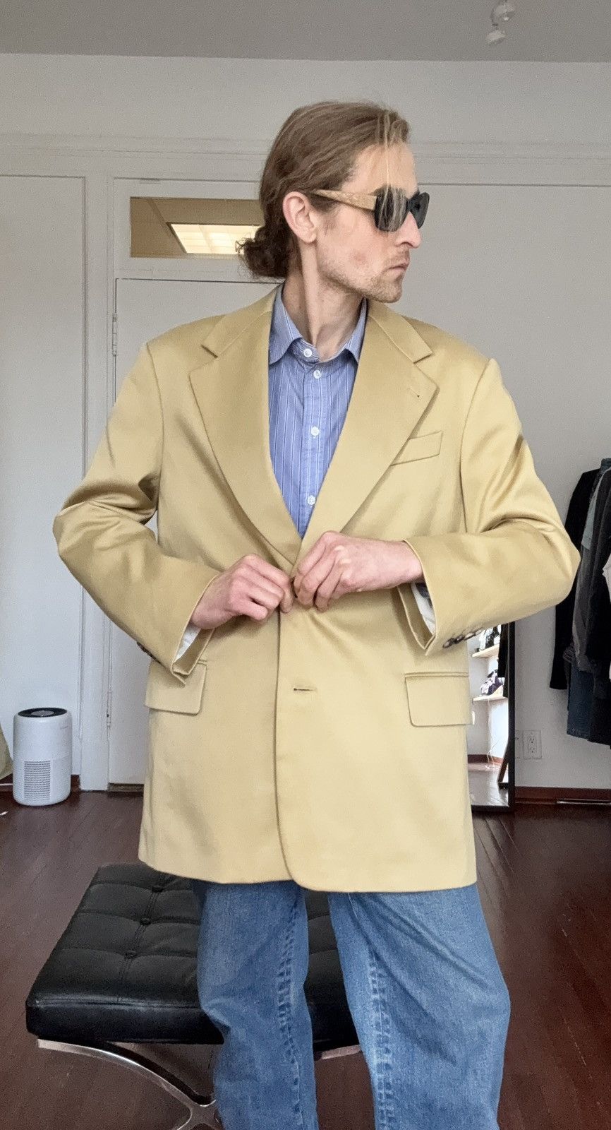 Dries Van Noten Dries Van Noten Runway AW2021 Khaki Blazer Size US M / EU 48-50 / 2 - 7 Thumbnail