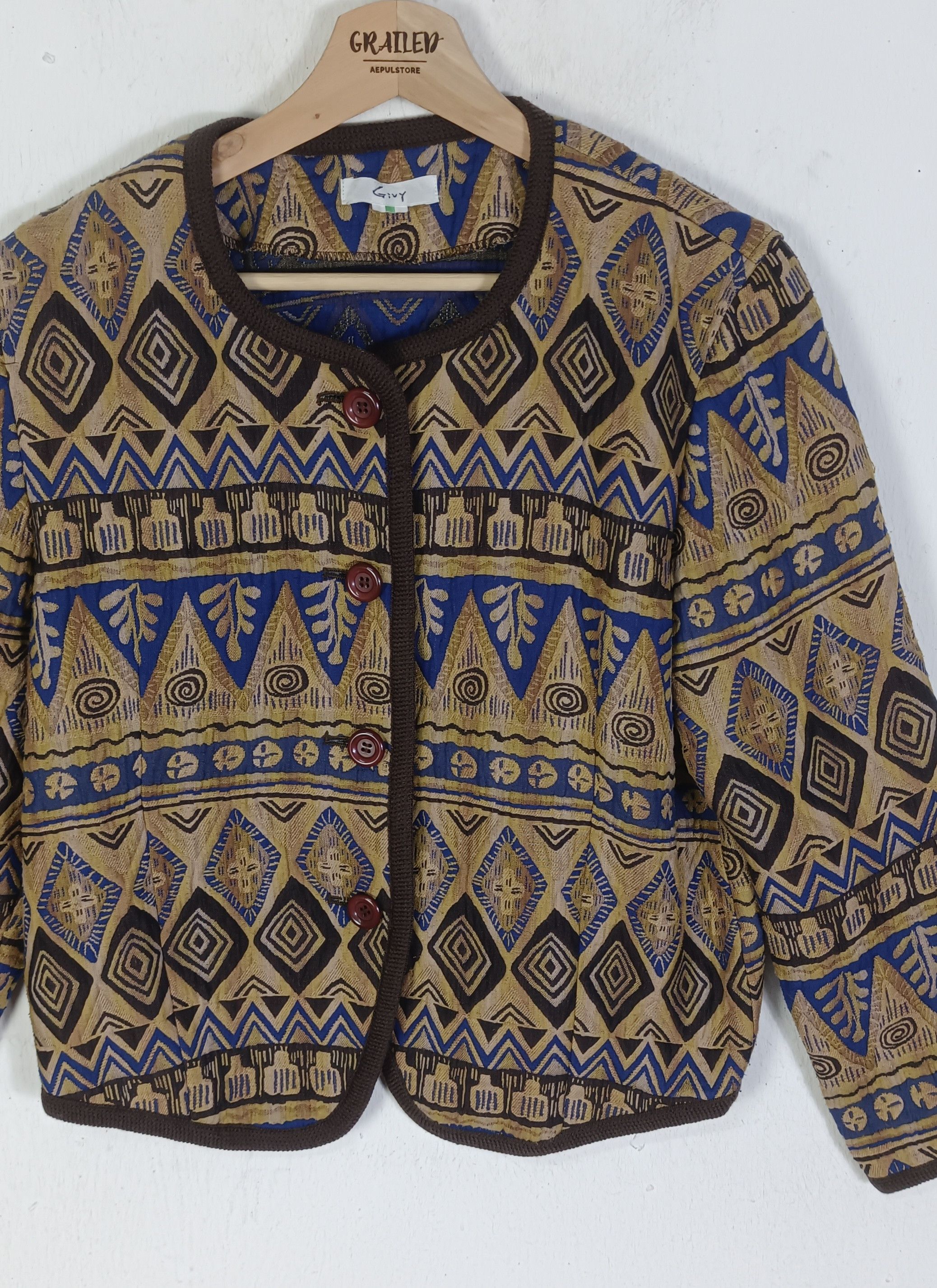 Japanese Brand Vintage Givy Art Navajo Womens Jacket Size M / US 6-8 / IT 42-44 - 4 Thumbnail