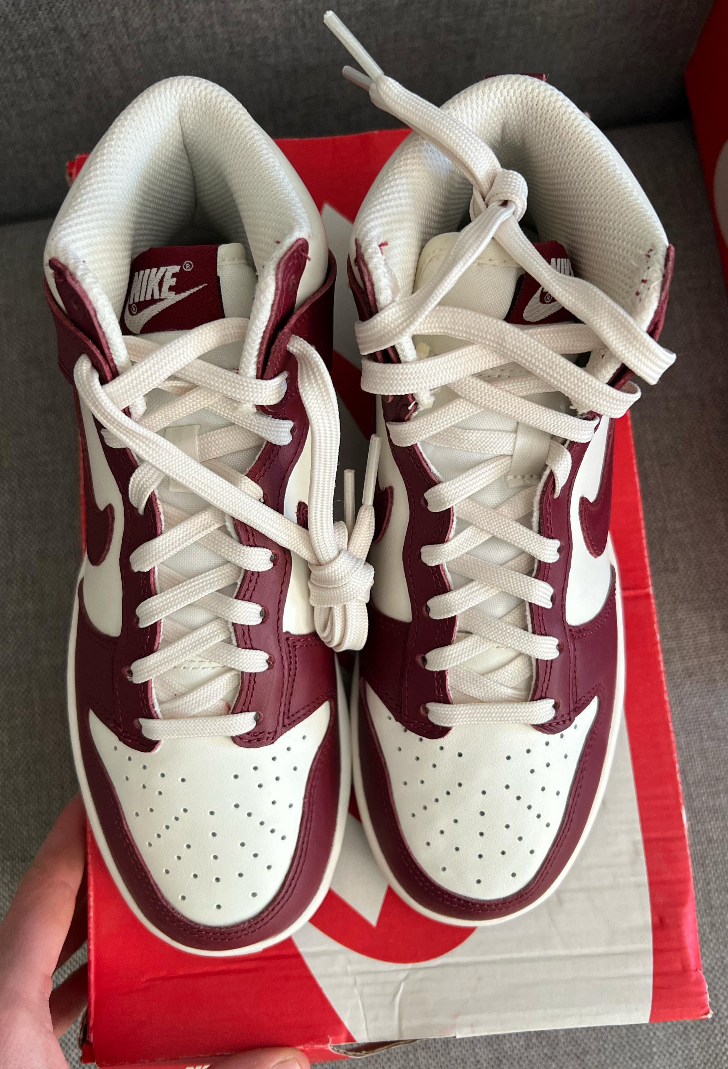 Nike Nike Dunk High Sail Team Red 36 Eu Size US 5.5 / IT 35.5 - 4 Thumbnail