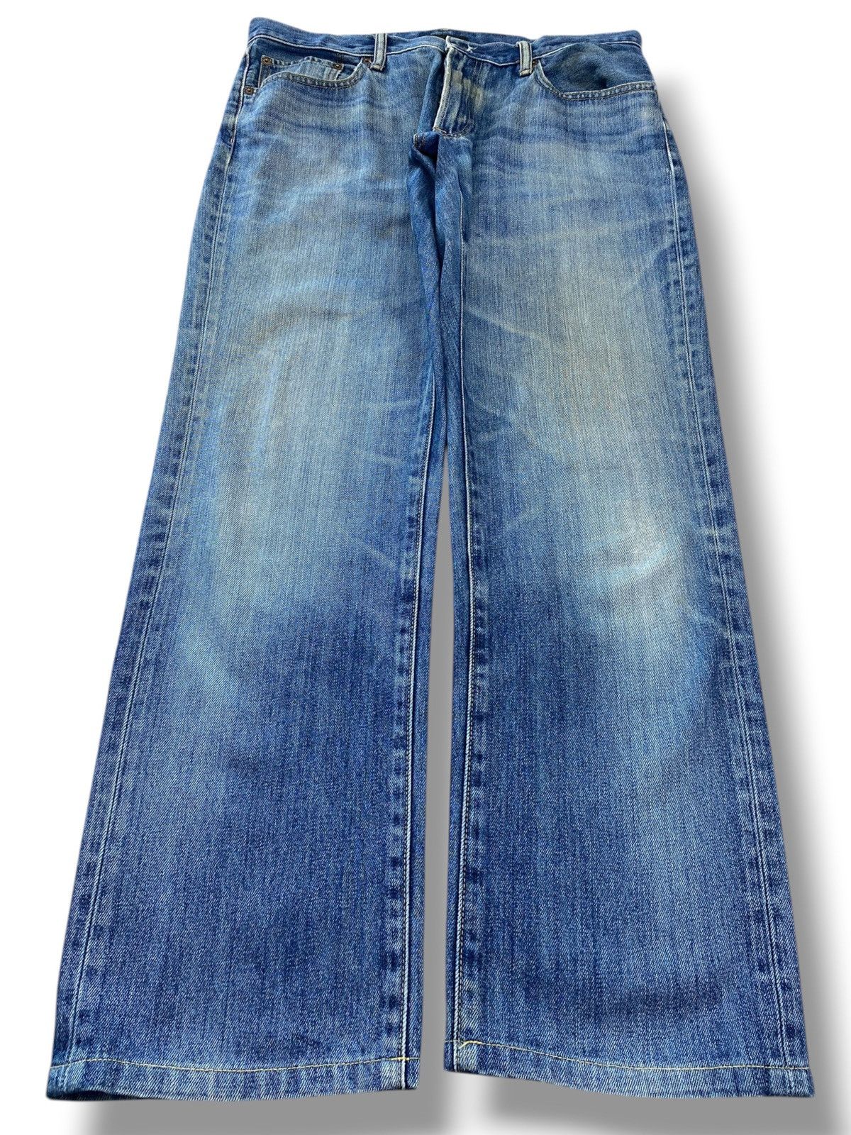Uniqlo Uniqlo Blue Wash Style Straight Leg Jeans Size US 35 - 1 Thumbnail