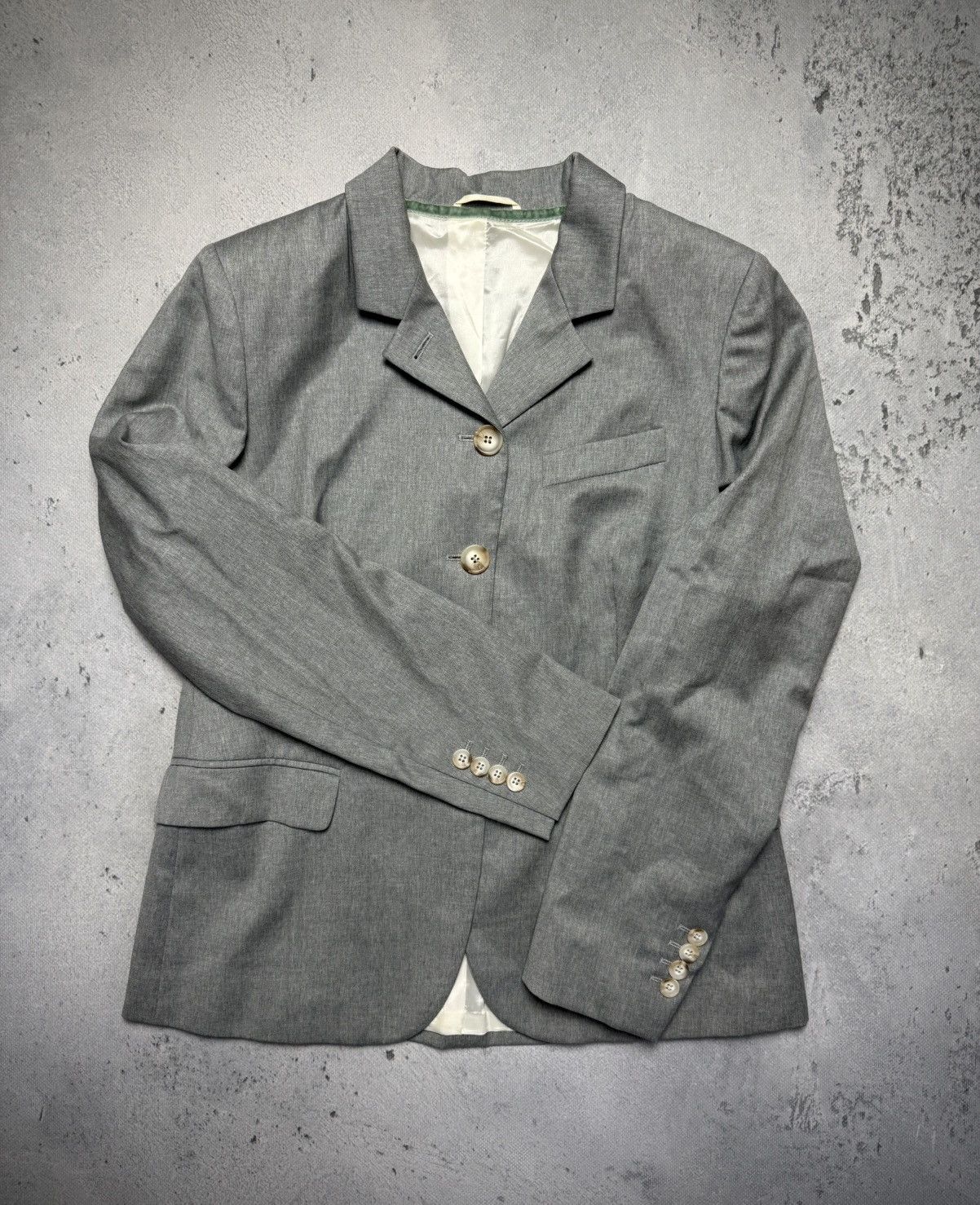 Luciano Barbera Luciano Barbera Womens Wool Casual Blazer Made In Italy Lux Size L / US 10 / IT 46 - 6 Thumbnail