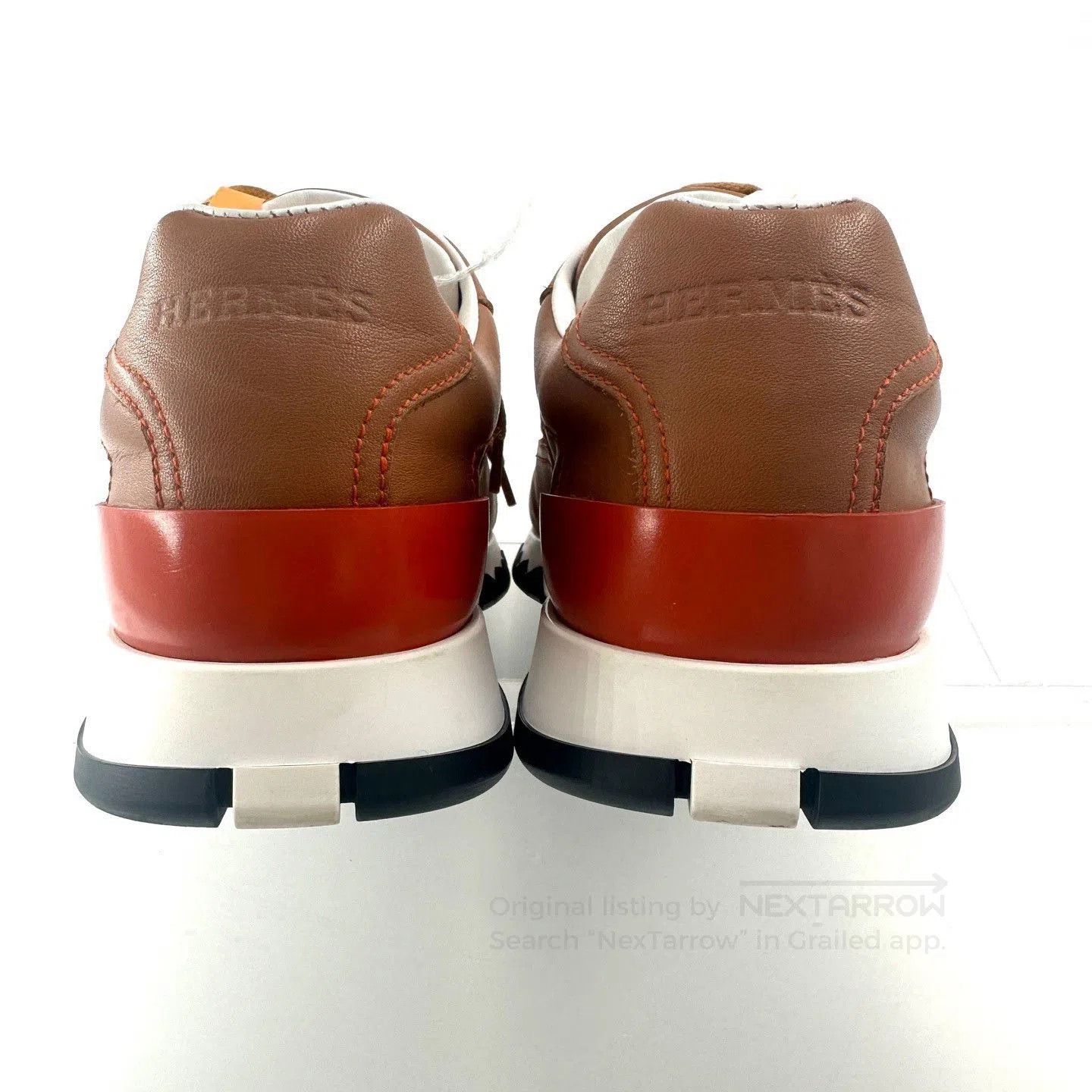 Hermes Hermes Calfskin Brown Sneakers. Size US 5.5 / IT 35.5 - 3 Thumbnail