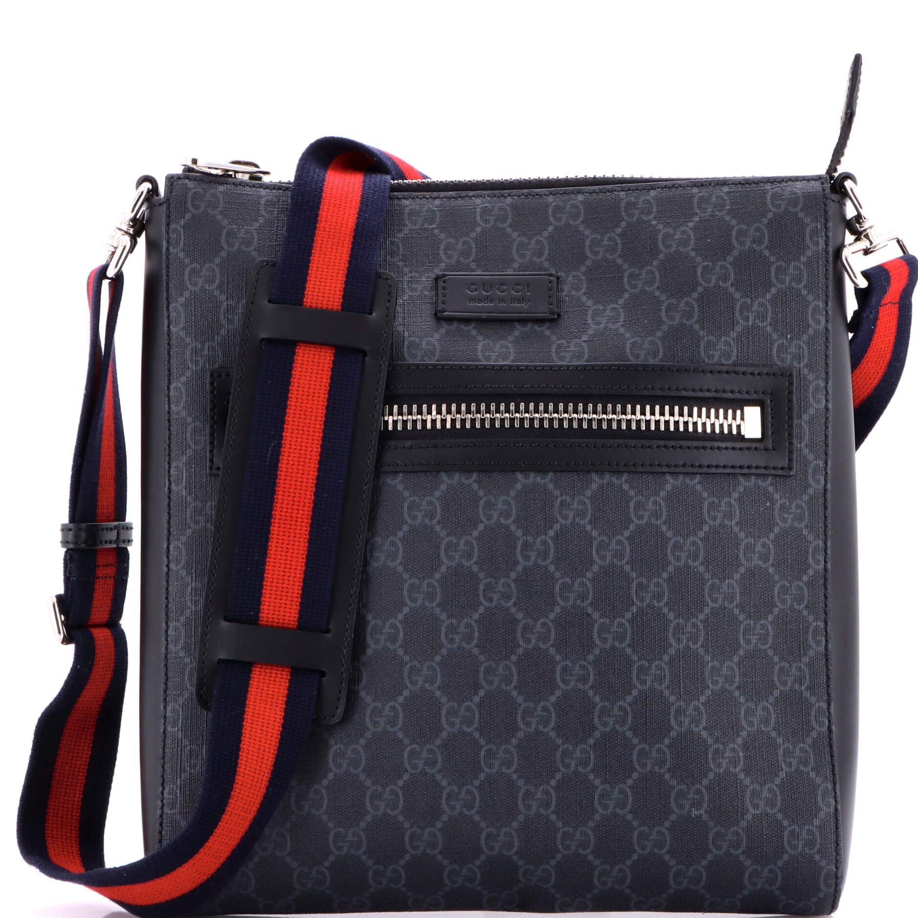 Gucci Web Strap Front Zip Messenger Bag Size ONE SIZE - 1 Thumbnail