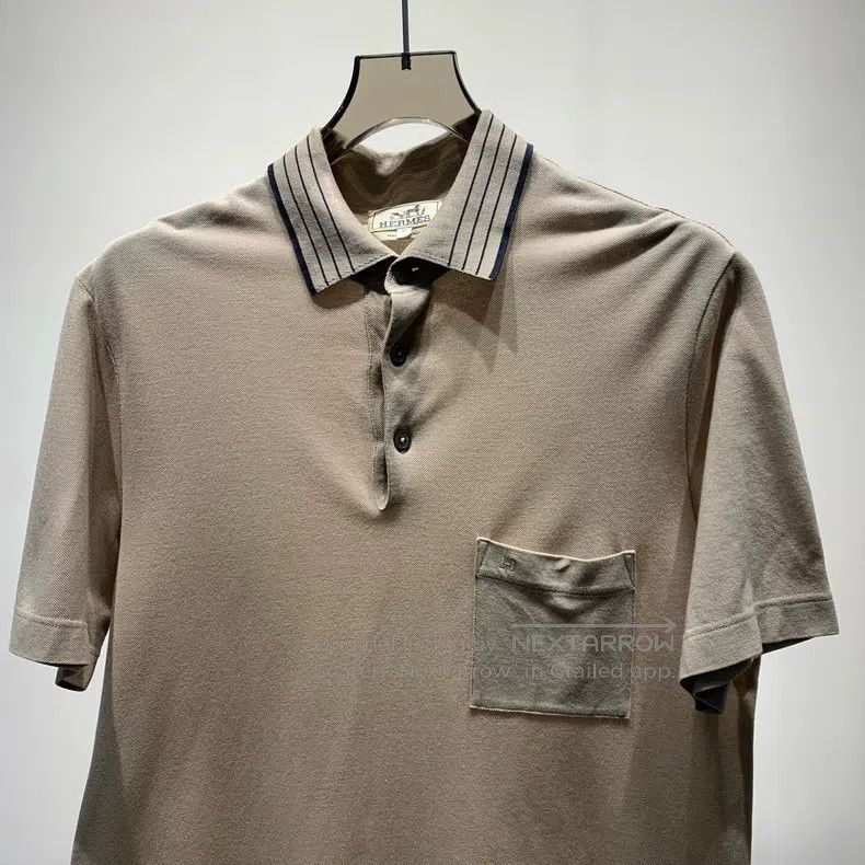 Hermes Hermes Front Pocket Logo Embroidered Short Sleeve Polo Shi Size US M / EU 48-50 / 2 - 3 Thumbnail
