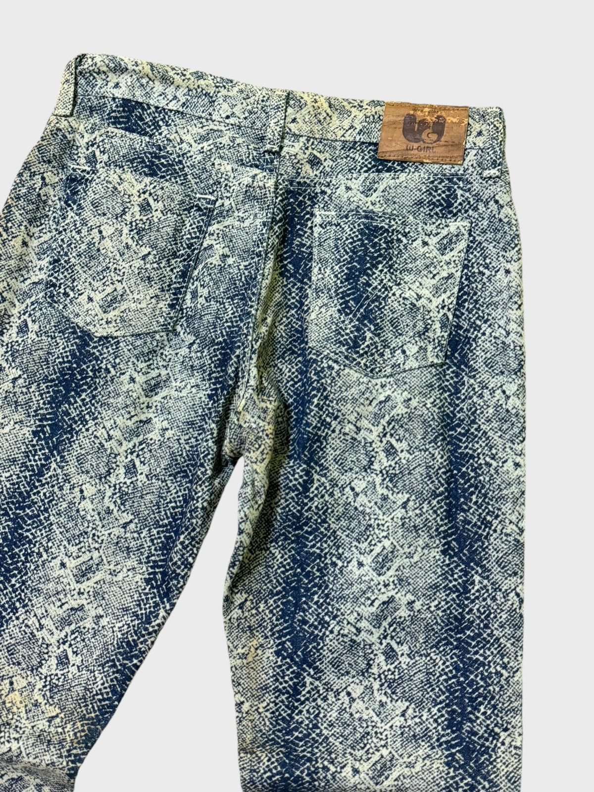 Hysteric Glamour × Japanese Brand × Wrangler Wrangler W-Girl Snake Design Full Print Distressed Pants Size US 27 - 12 Thumbnail