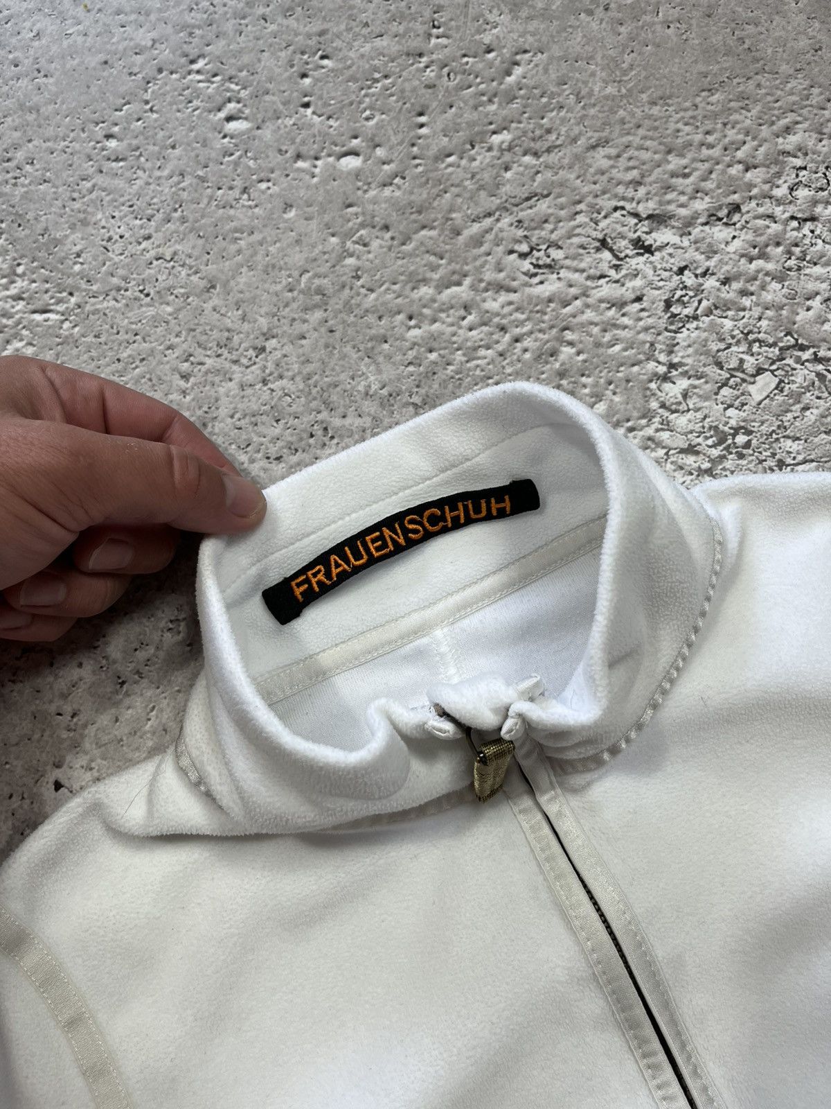 Frauenschuh Frauenschuh White Fleece Zip-Up Jacket Made in Austria Size XS / US 0-2 / IT 36-38 - 5 Thumbnail