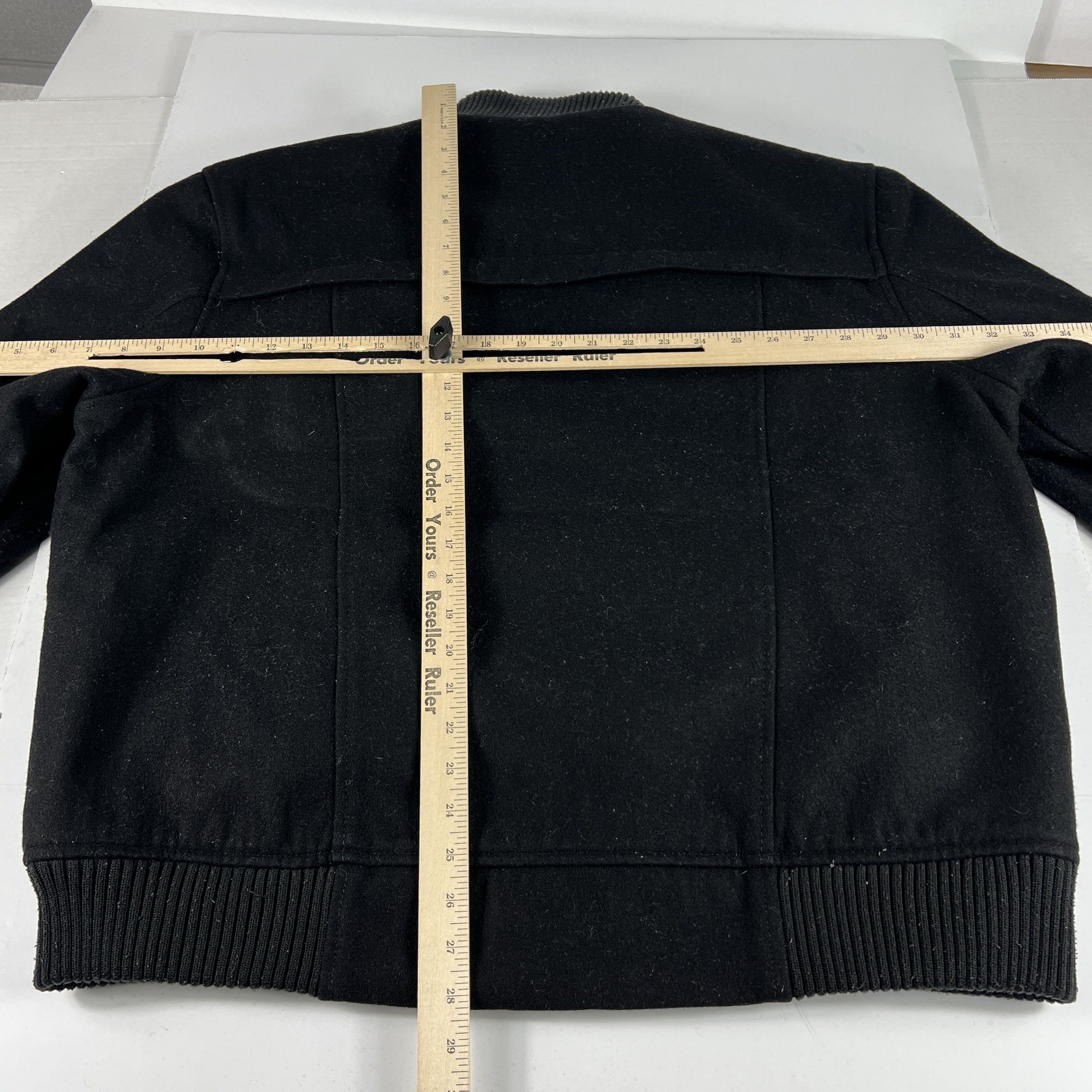 Schott Schott Jacket Black Faded Wool Blend Full Zip Bomber Pockets Size US XL / EU 56 / 4 - 16 Thumbnail