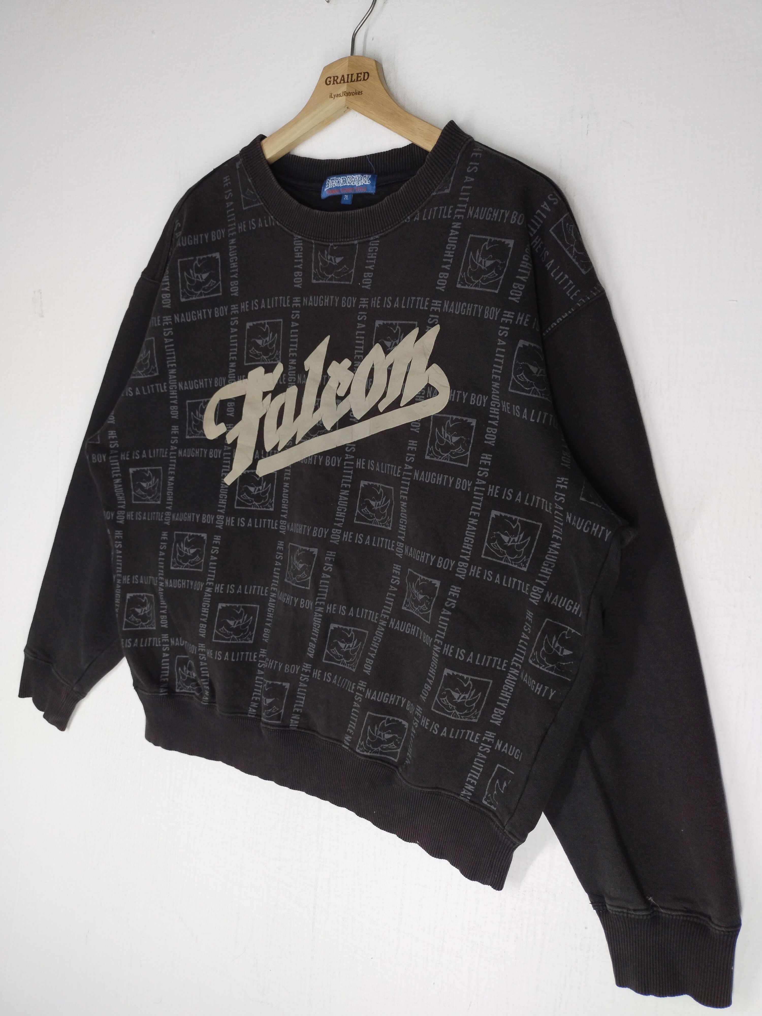 Falcon Garments × Japanese Brand Naughty Boy He Is A Little Sweatshirt Size US L / EU 52-54 / 3 - 4 Thumbnail