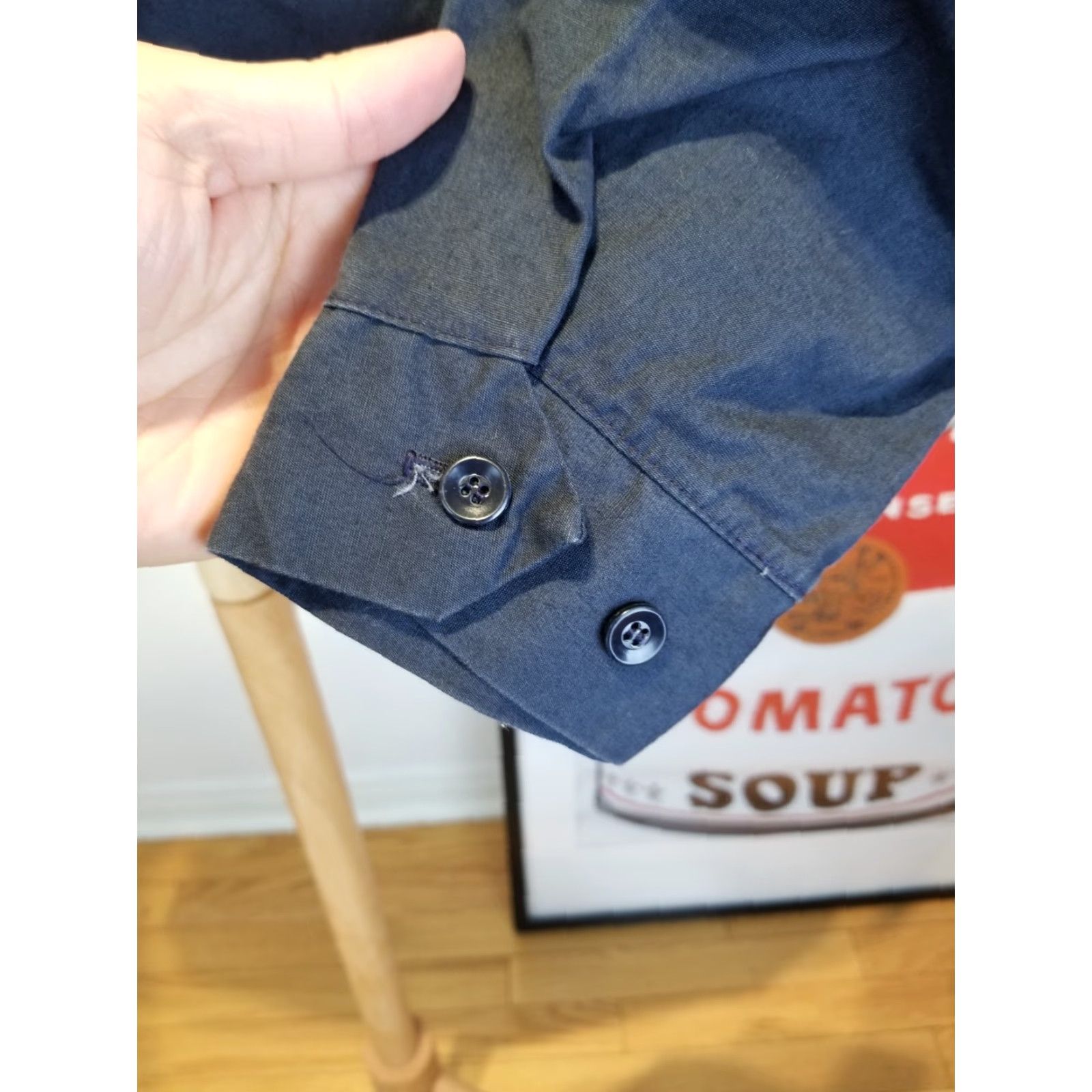 Vintage VINTAGE Sir Jac CONMATIC ZIPPER NAVY COTTON JACKET 50s 40 Mens Jacket Blue Cotton Bomber Cross Shoulder 18in Chest 21in Coast Guard Navy Blue Size US XXS / EU 40 - 5 Thumbnail
