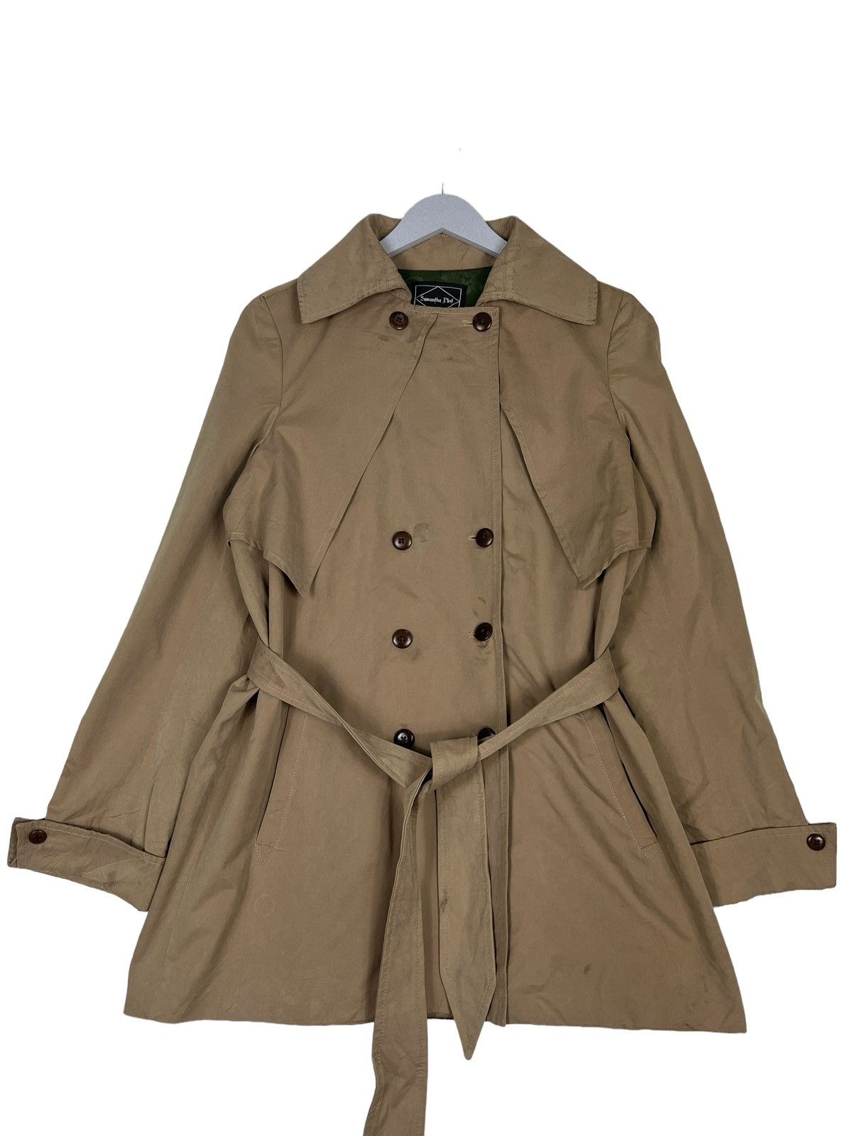 Designer 🔥 SAMANTHA PLEET TRENCH COAT MADE IN USA Size US S / EU 44-46 / 1 - 2 Thumbnail