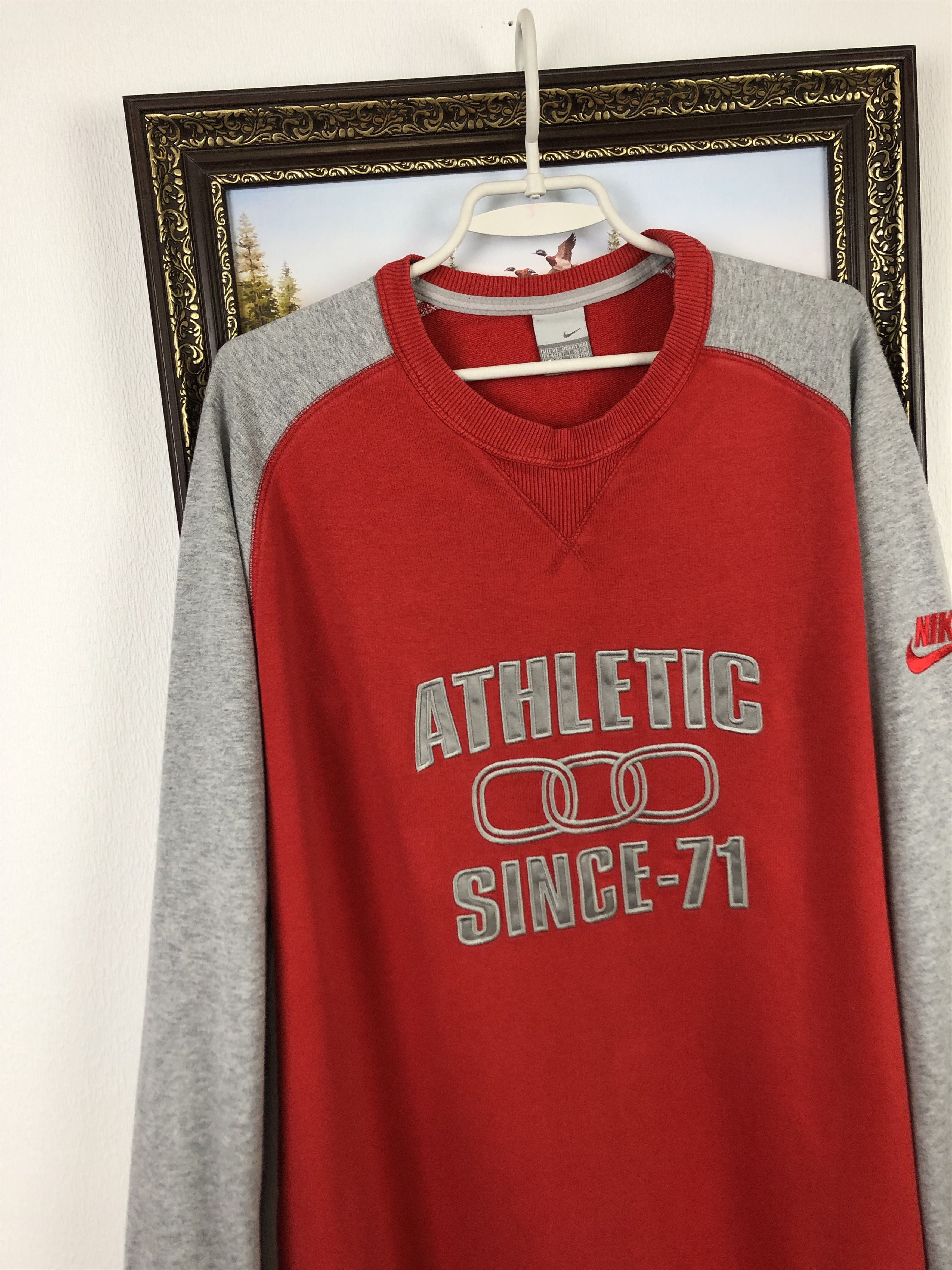Nike Vintage Nike Athletic Sweatshirt Swoosh Logo Rare Size US XL / EU 56 / 4 - 3 Thumbnail