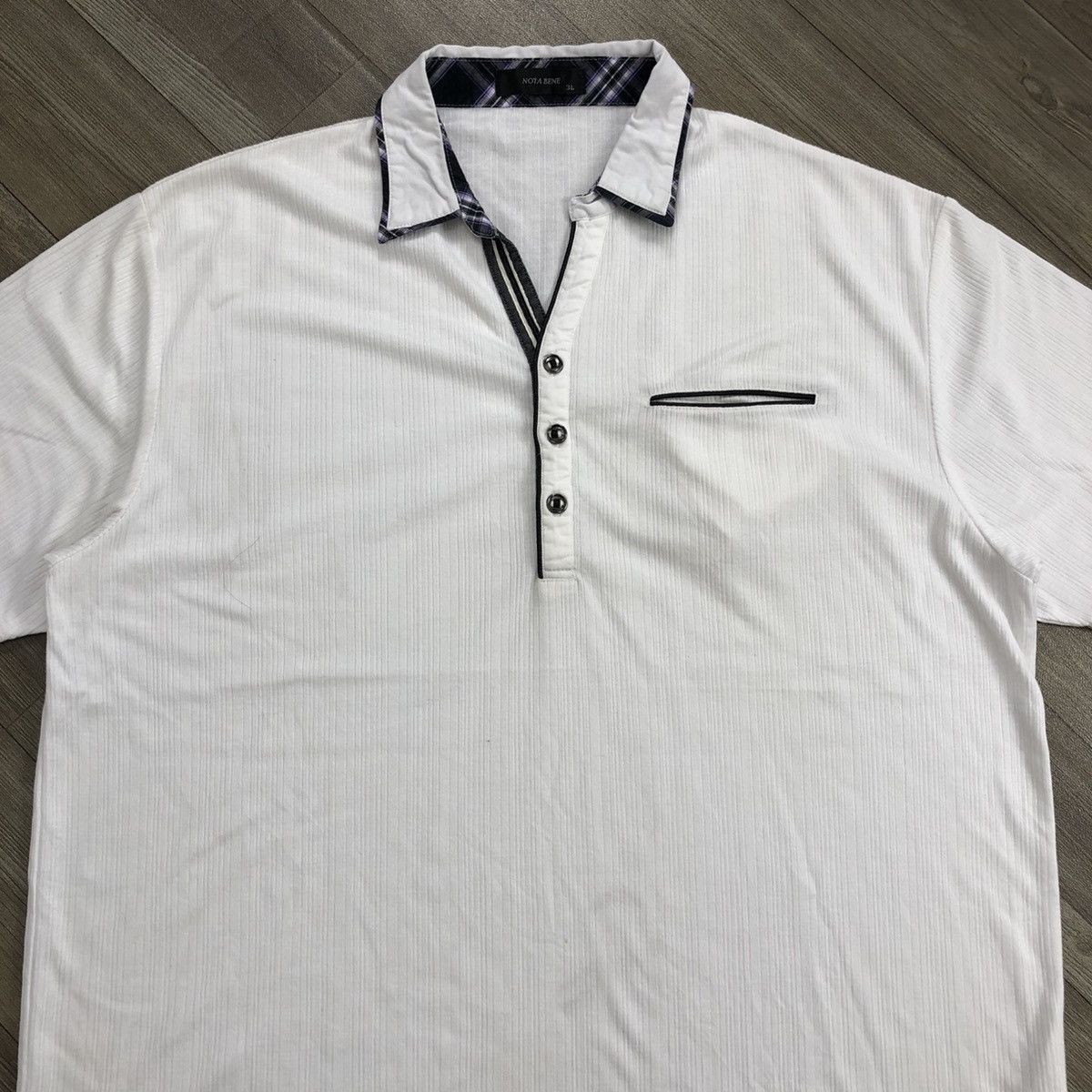 Japanese Brand 2000s Notabene Double Layers Button Tee Size US XXL / EU 58 / 5 - 2 Thumbnail