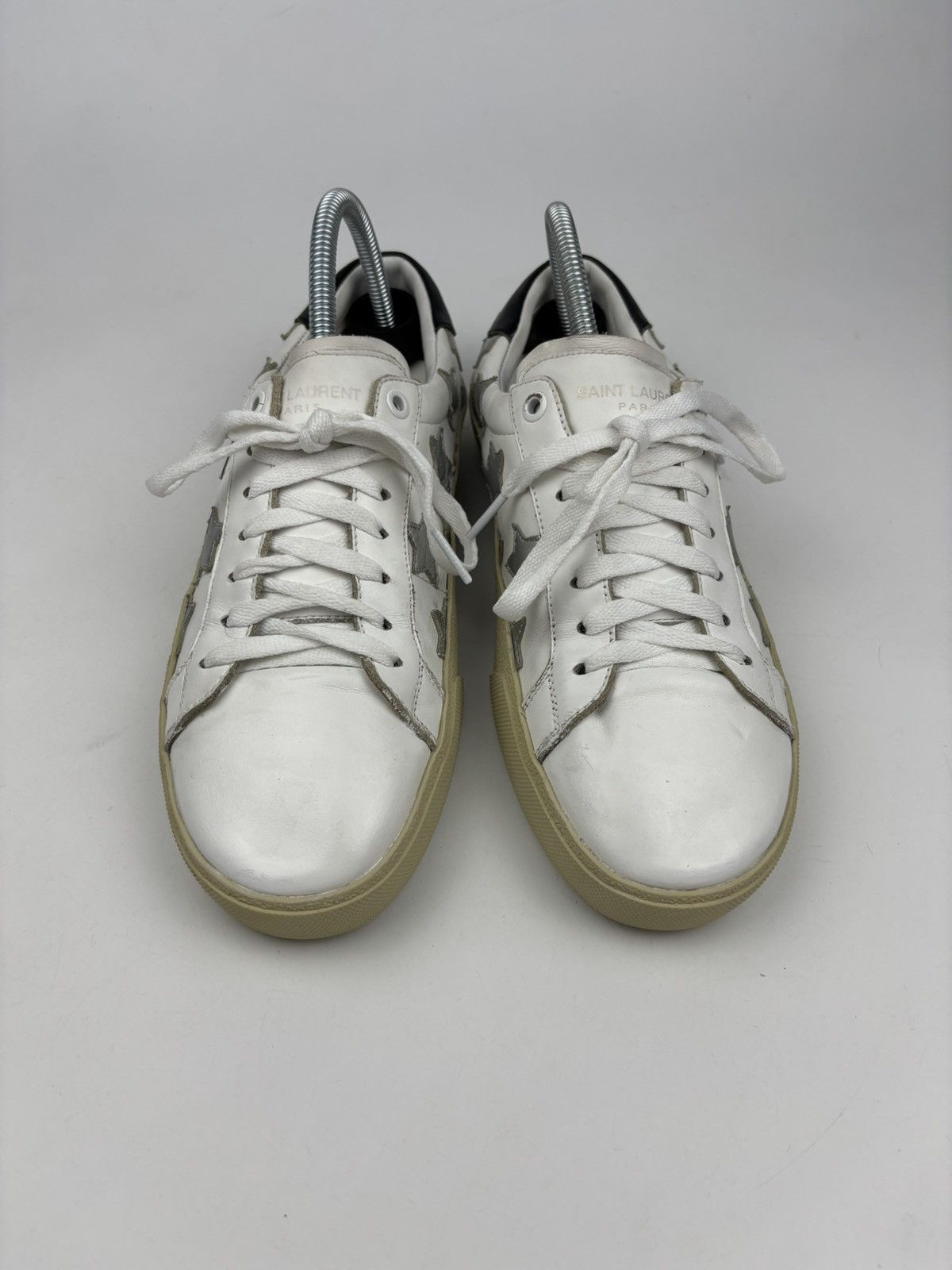 Saint Laurent Paris Saint Laurent Star Patch Low Top Sneakers Size US 9 / IT 39 - 4 Thumbnail