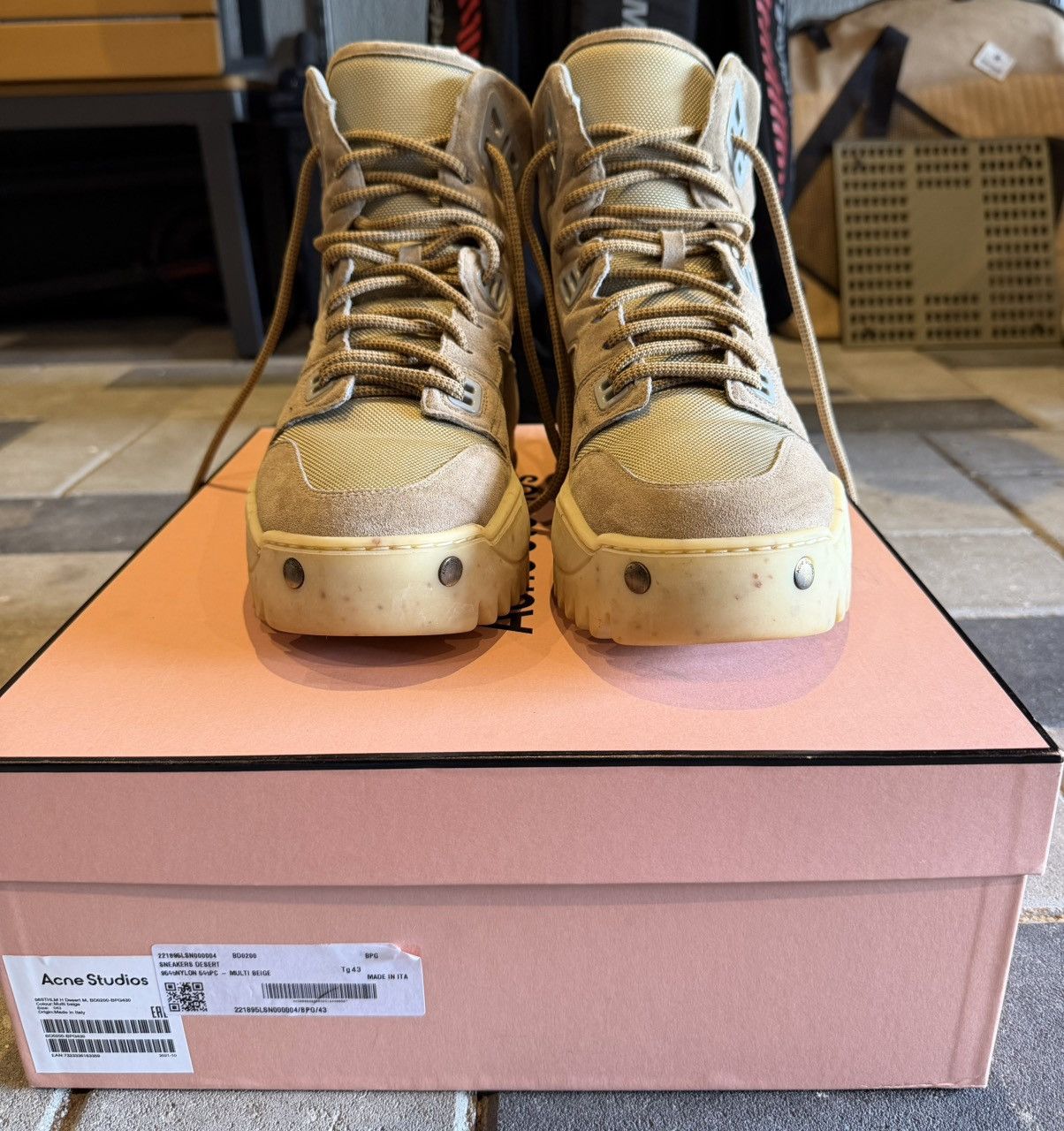 Acne Studios Acne Studios - Nylon and Suede Desert Boots - Neutrals Size US 9.5 / EU 42-43 - 2 Thumbnail