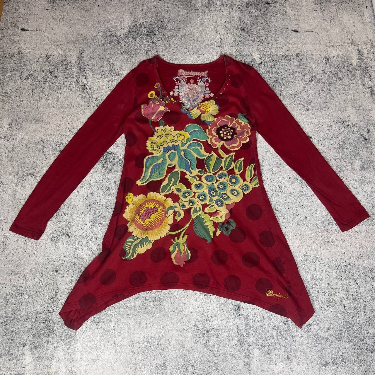 Desigual Desigual Dress Women's Size L Multicolor Long Sleeve` Size L / US 10 / IT 46 - 1 Thumbnail