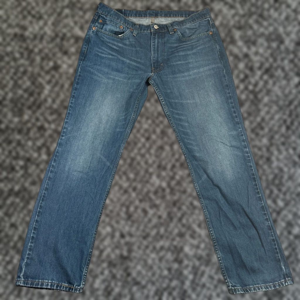 Levi's Levi's Jeans 514 Mens 36X30 Straight Leg Dark Blue Denim Regular Fit Size US 36 / EU 52 - 1 Thumbnail
