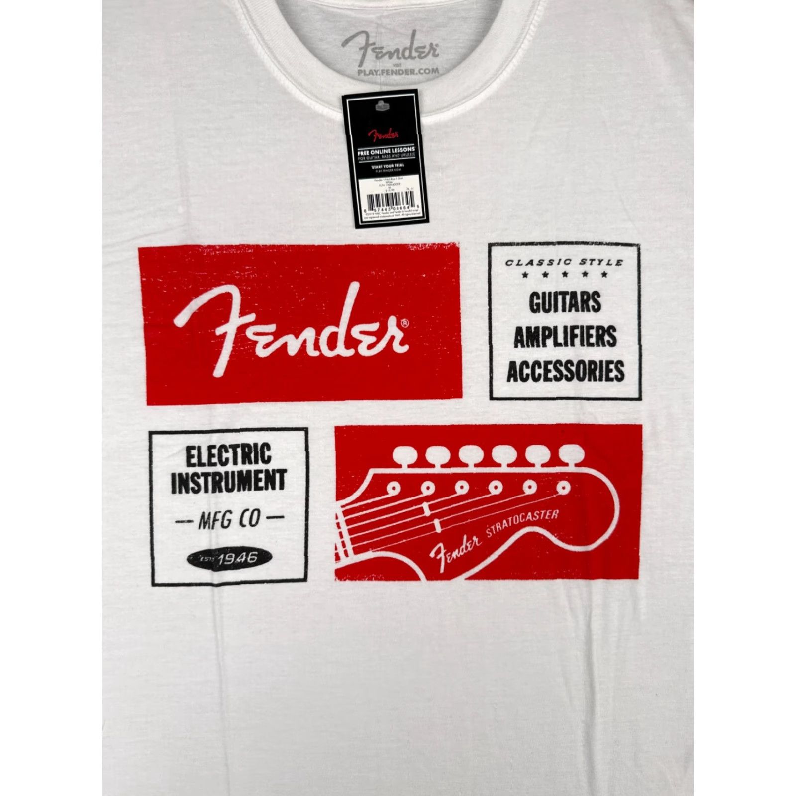 Fender Fender Shirt Men M White 1964 Stratocaster 100% Cotton NEW NWT Size US M / EU 48-50 / 2 - 6 Thumbnail