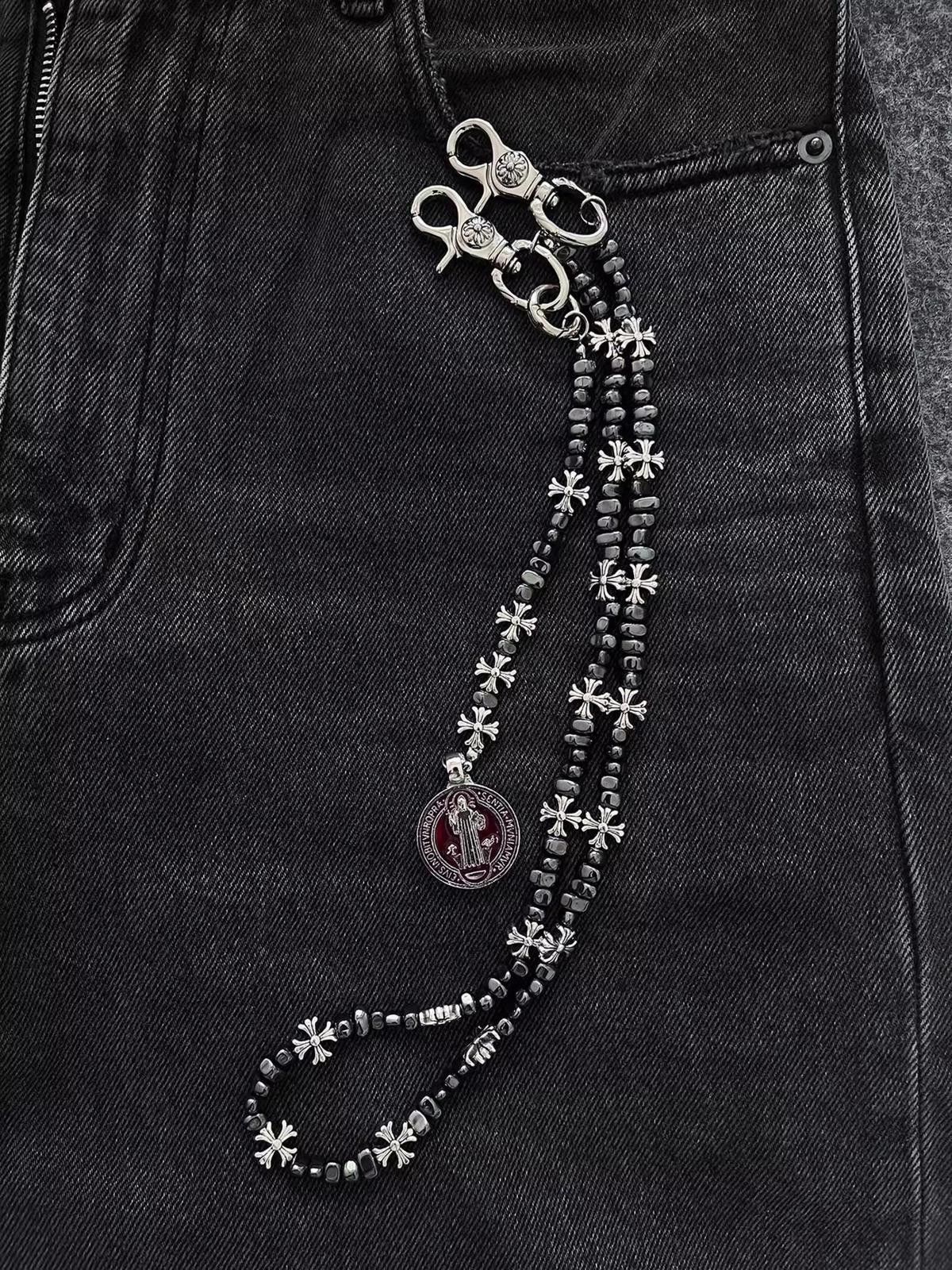 Jewelry Metal Cross Wallet Chain,Y2K Jeans Chain,Gothic Pants Chain Size ONE SIZE - 2 Thumbnail