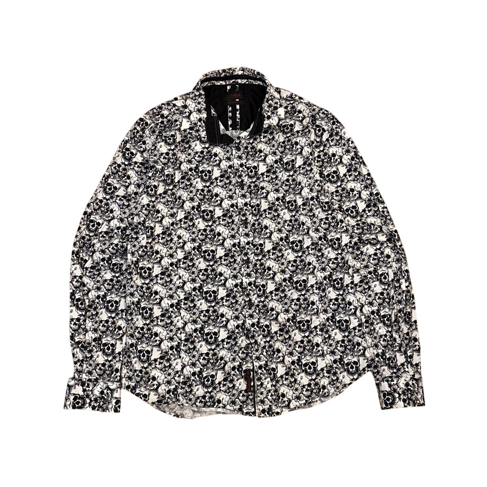 Eight X Hawaiian Skulls slim Button Down AOP Shirt Eight-X 2XL Size US XL / EU 56 / 4 - 1 Thumbnail