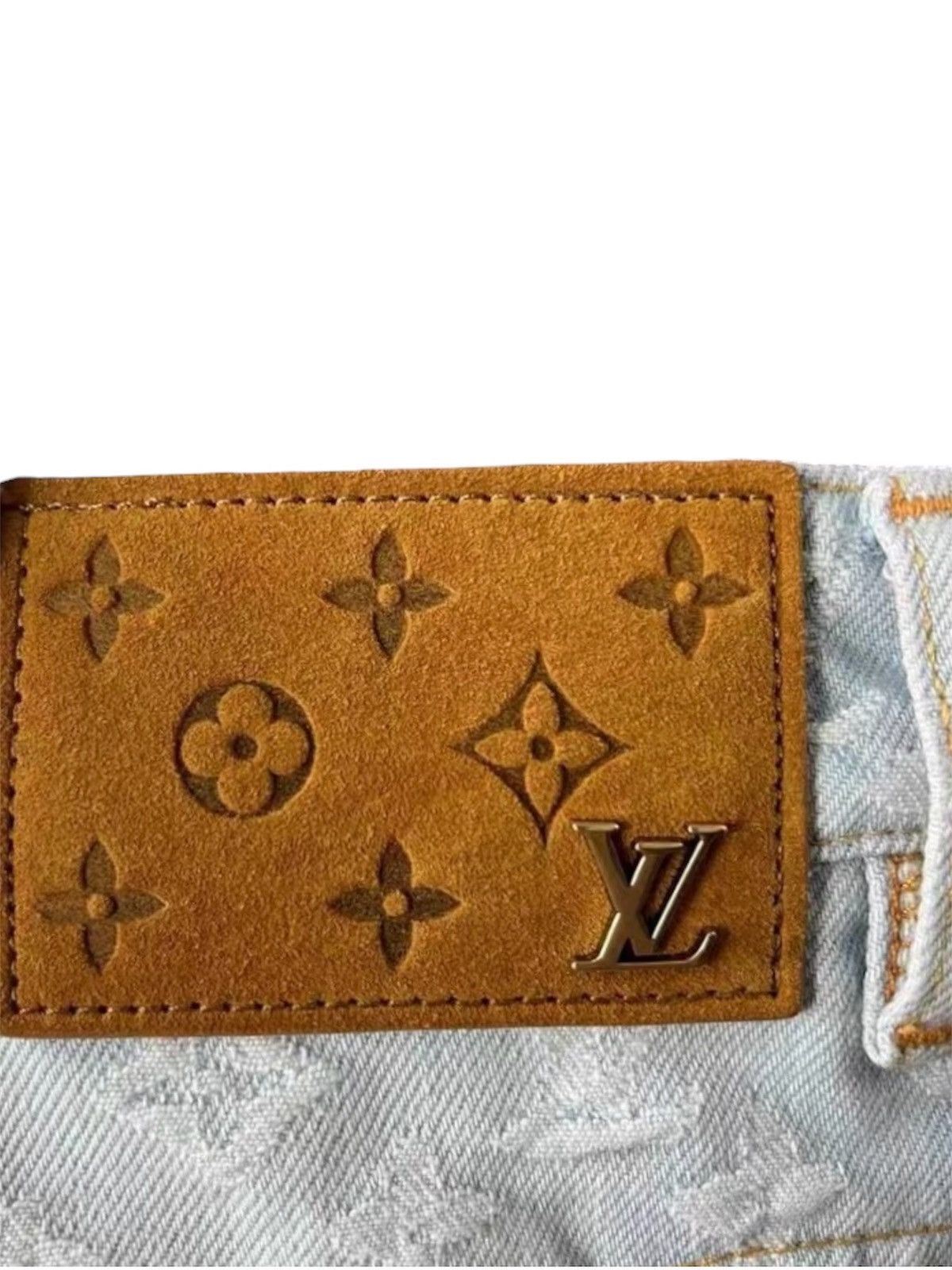 Louis Vuitton × Tyler The Creator Louis Vuitton X Tyler 36 Craggy Blue Monogram Denim Jeans Size US 36 / EU 52 - 4 Thumbnail