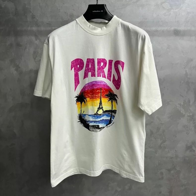 Balenciaga Balenciaga Off-white hand-painted monogrammed beach print Size US XS / EU 42 / 0 - 1 Thumbnail