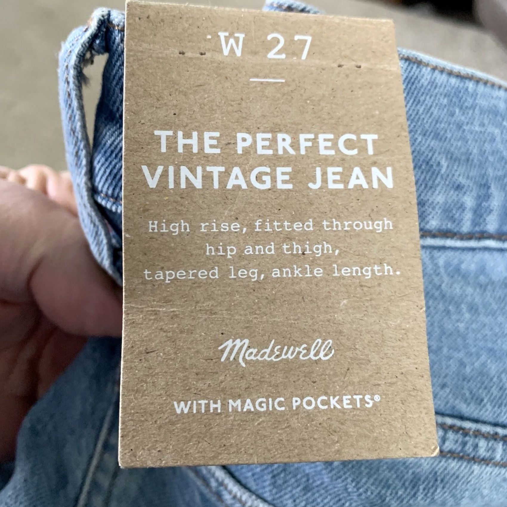 Madewell Madewell Jeans Womens 27 The Perfect Vintage Ankle High Rise Blue Denim NJ175 Size 27" / US 4 / IT 40 - 2 Thumbnail